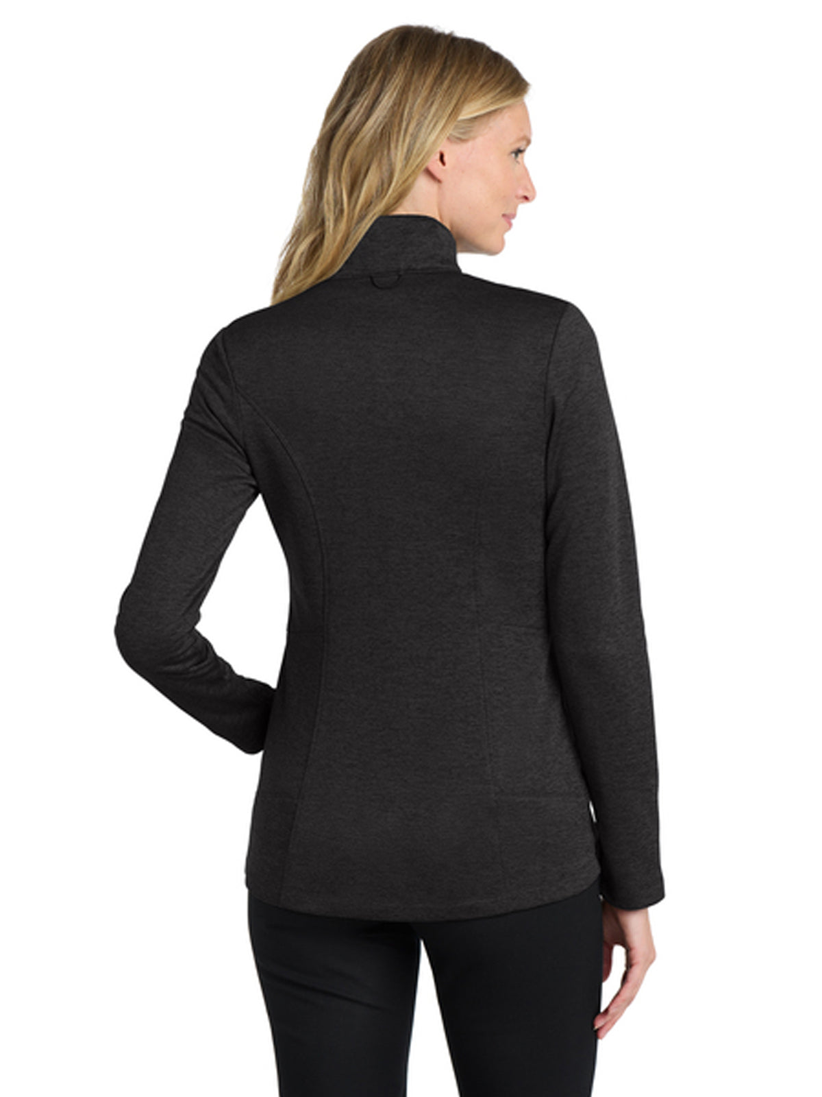 Women's 2-Pocket Fleece Jacket - L905 - Deep Black Heather