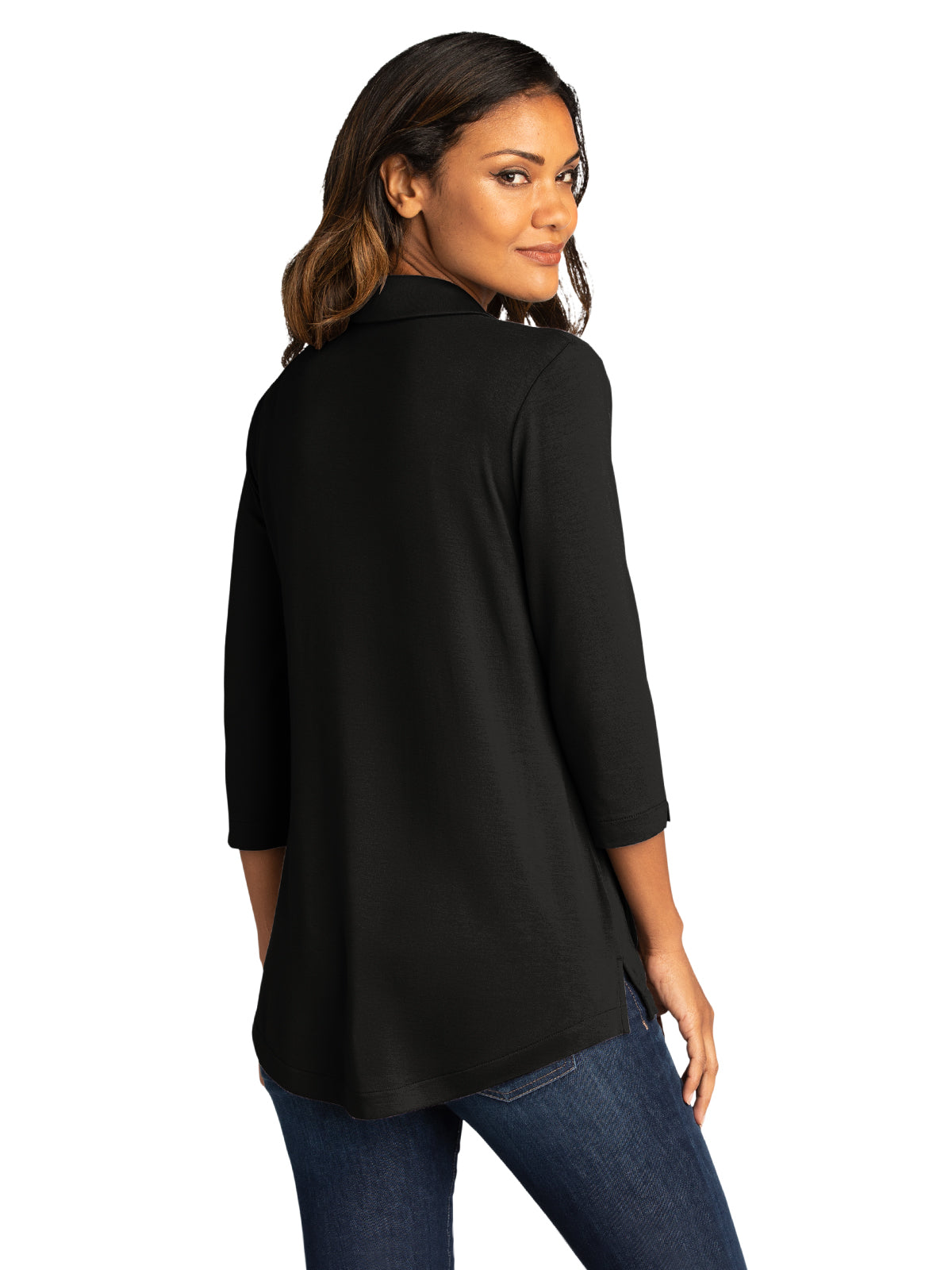 Women's Luxe Knit Tunic - LK5601 - Deep Black