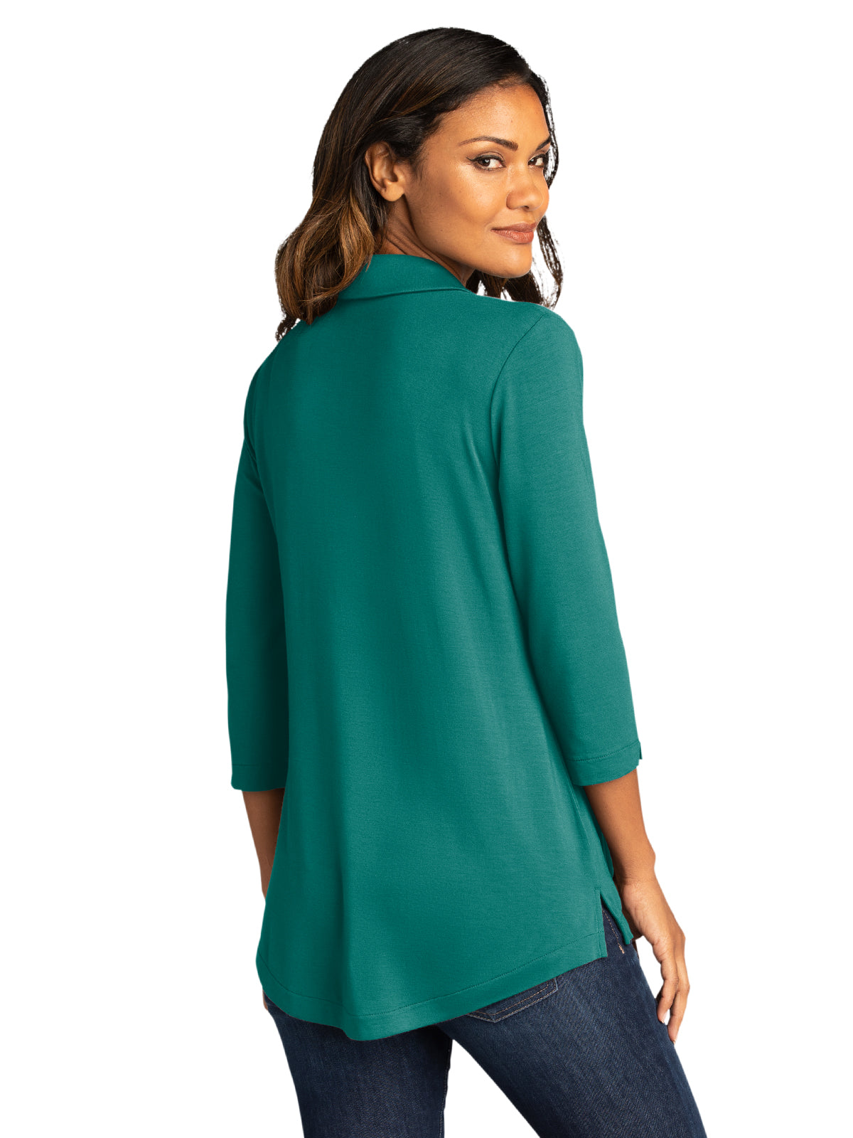 Women's Luxe Knit Tunic - LK5601 - Teal Green