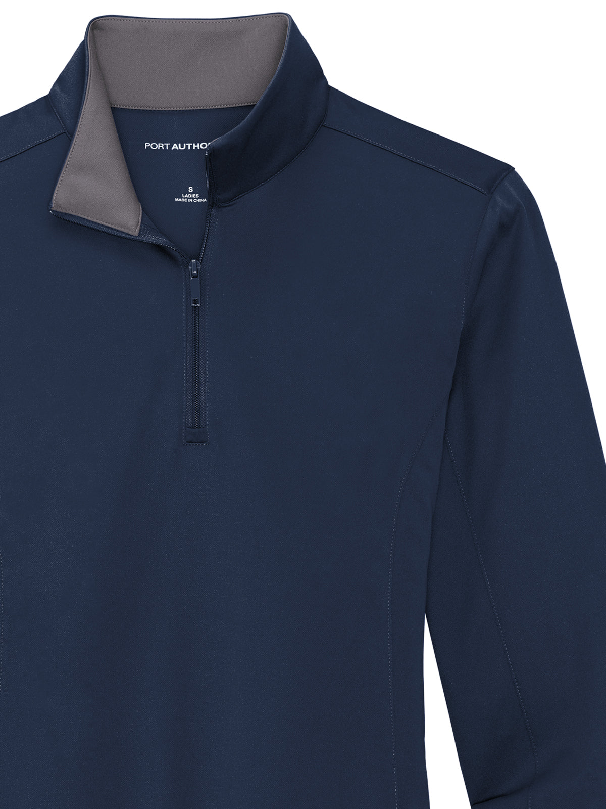 Women's 1/4-Zip Pullover - LK584 - Navy/Steel Grey
