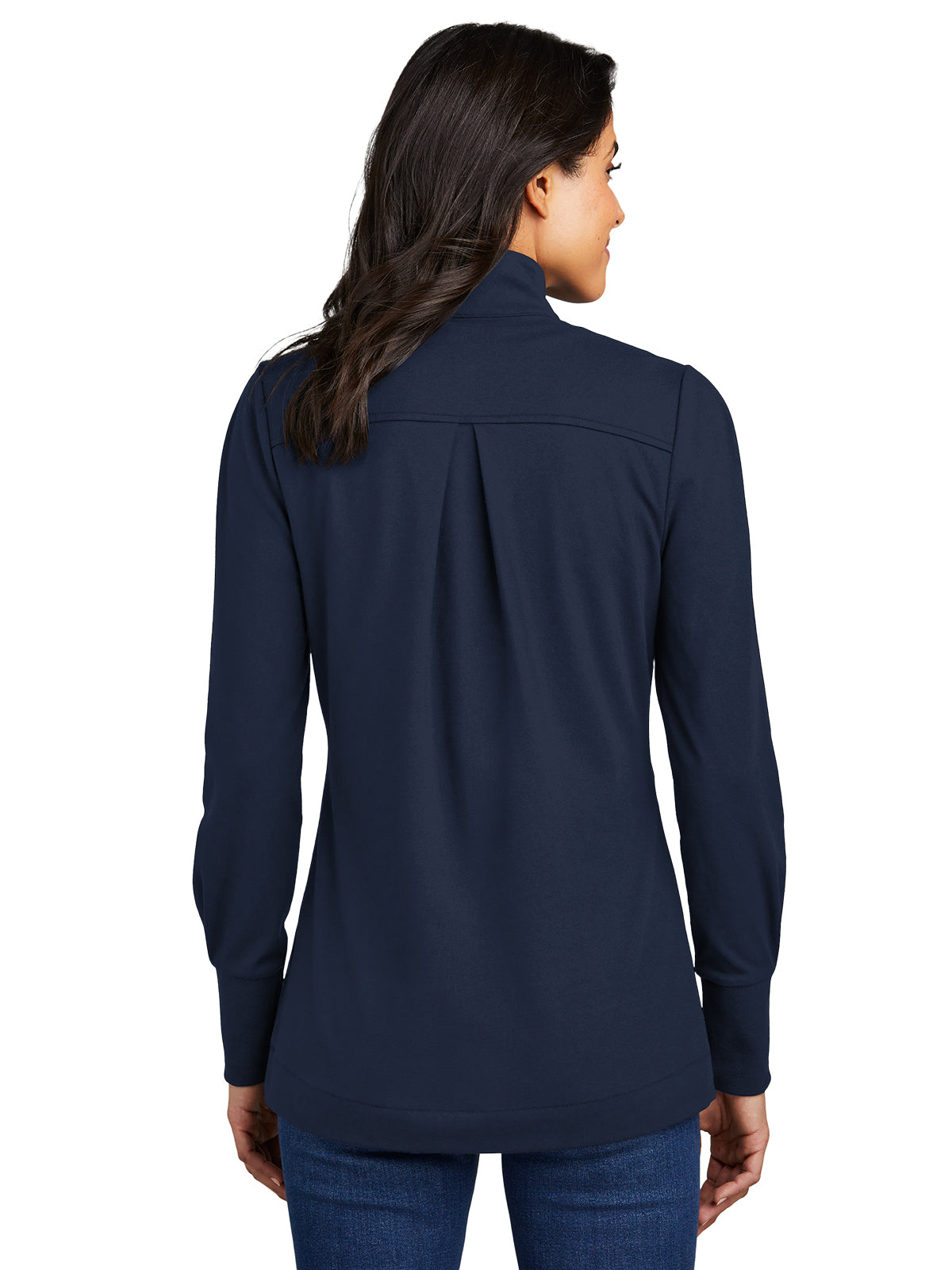 Women's Fairway Stretch 1/4-Zip Pullover - LK829 - River Blue Navy
