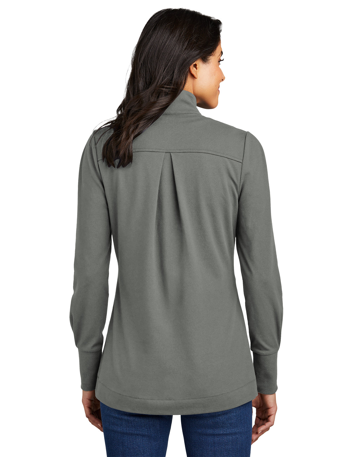 Women's Fairway Stretch 1/4-Zip Pullover - LK829 - Shadow Grey