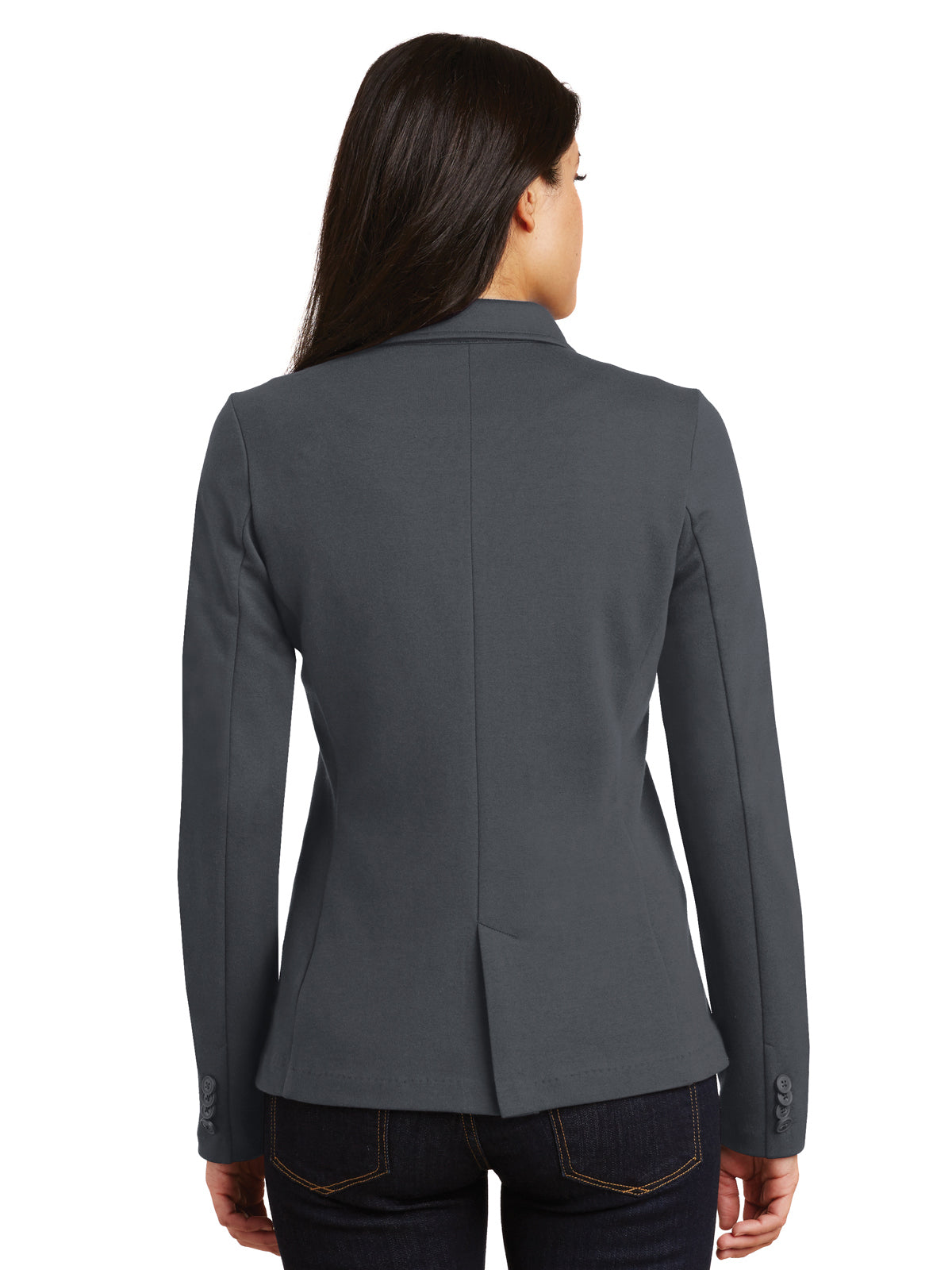Women's Knit Blazer - LM2000 - Battleship Grey