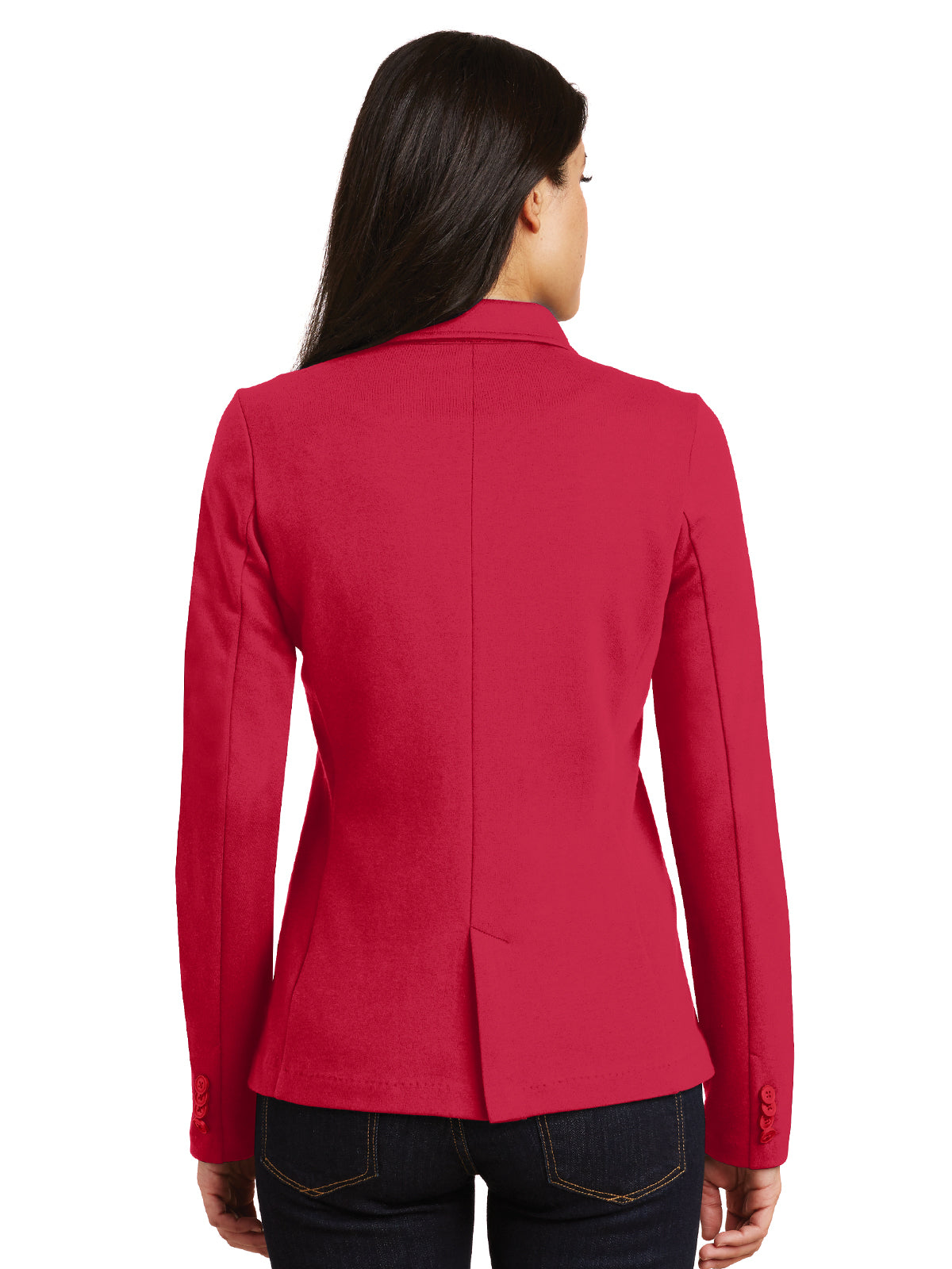 Women's Knit Blazer - LM2000 - Rich Red