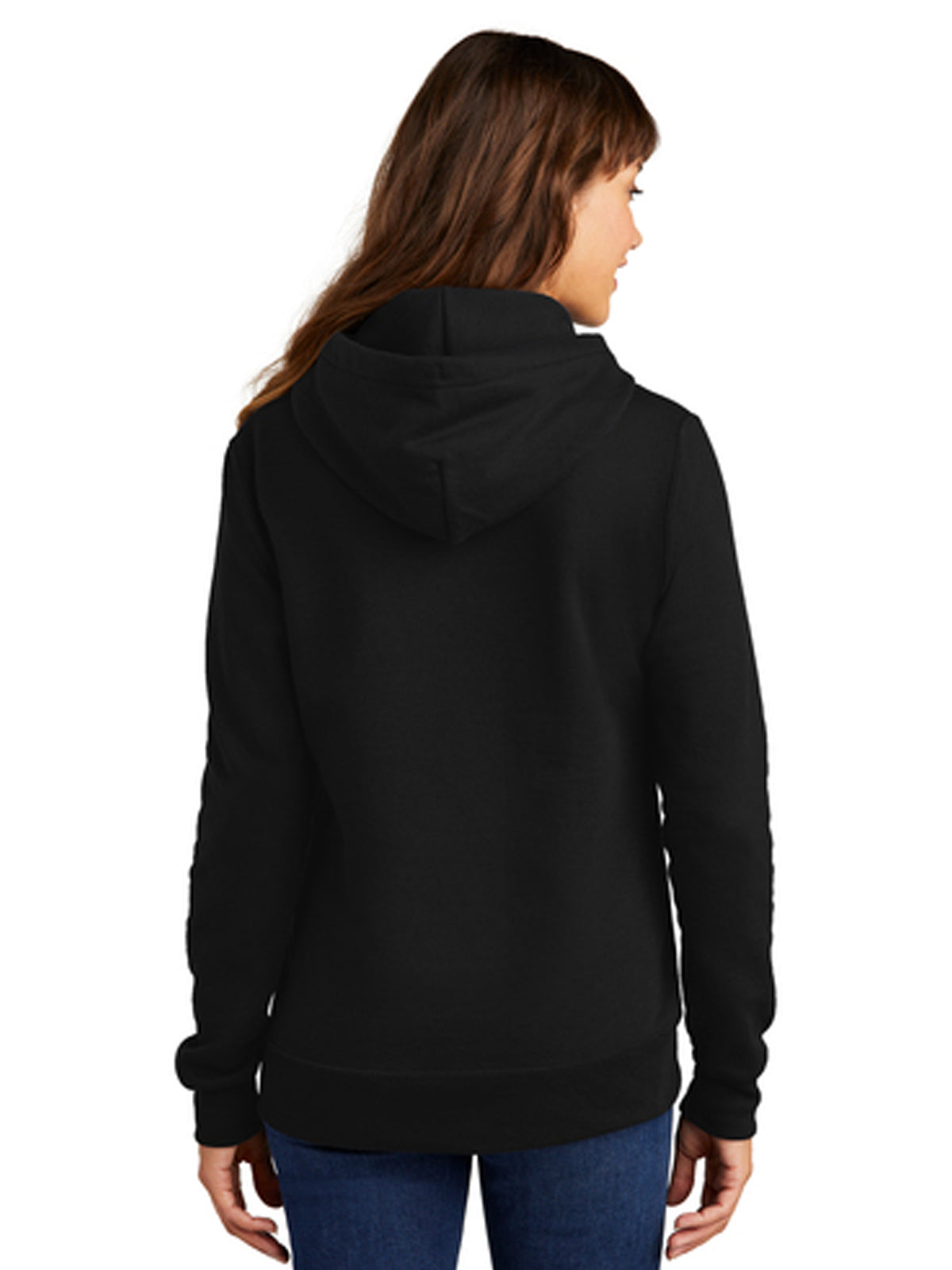 Women's 1-Pocket Pullover Hooded Sweatshirt - LPC78H - Jet Black