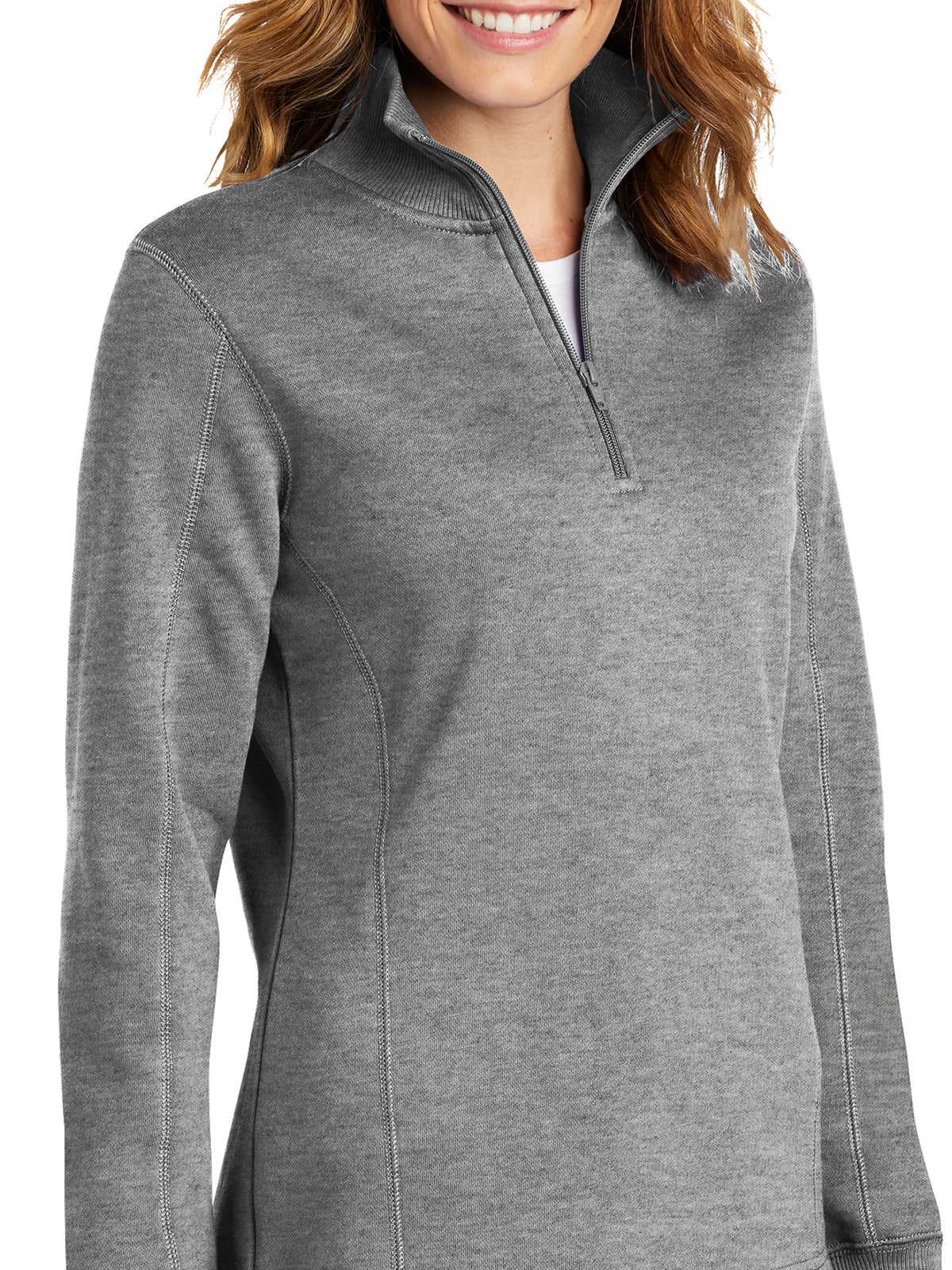 Women's 1/4-Zip Sweatshirt - LST253 - Vintage Heather