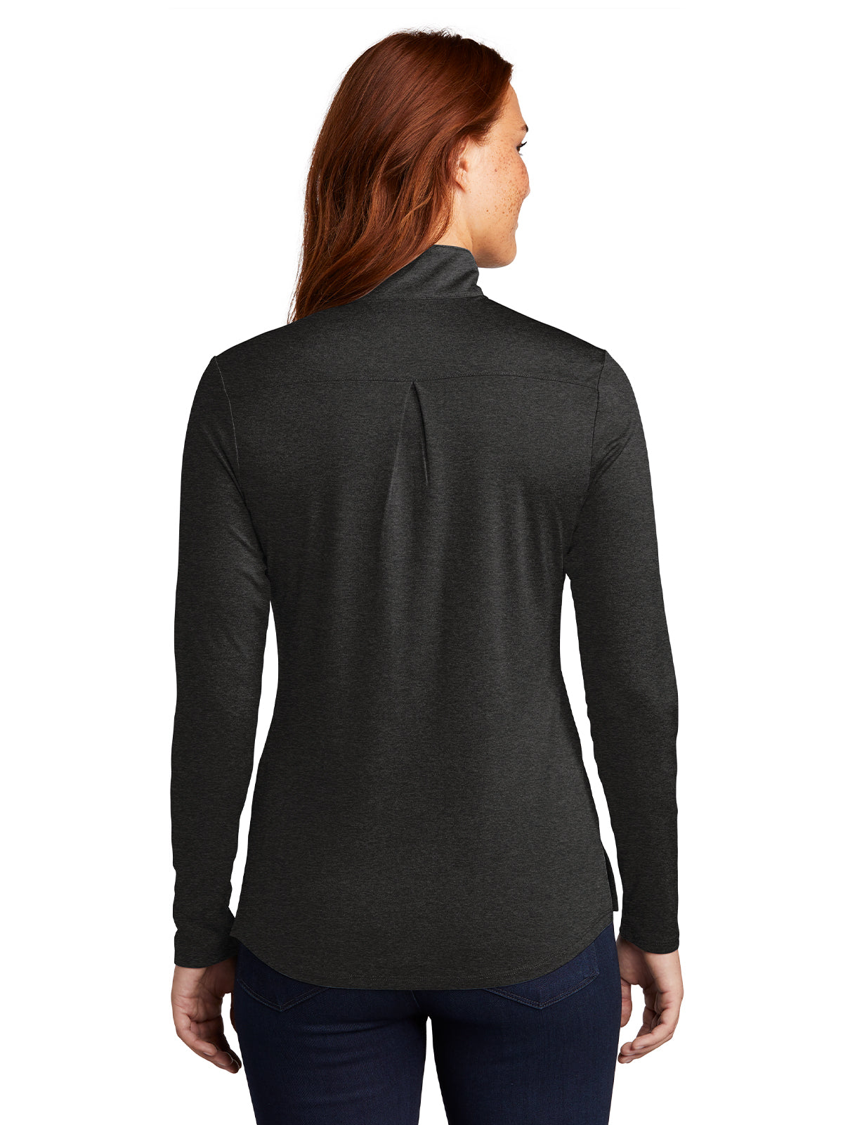 Women's Half-Zip Pullover - LST469 - Black Heather