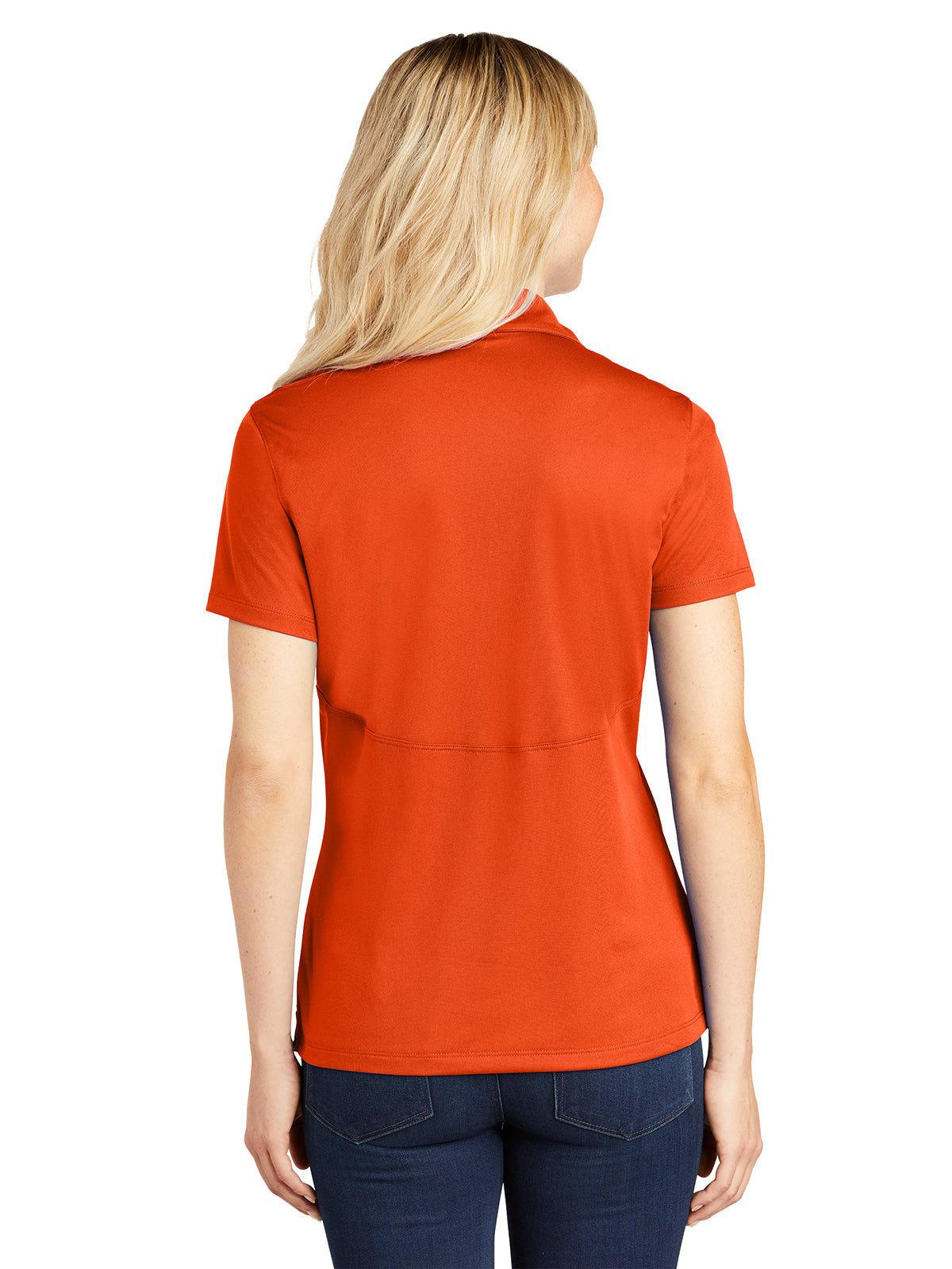 Women's Micropique Sport Polo - LST650 - Deep Orange