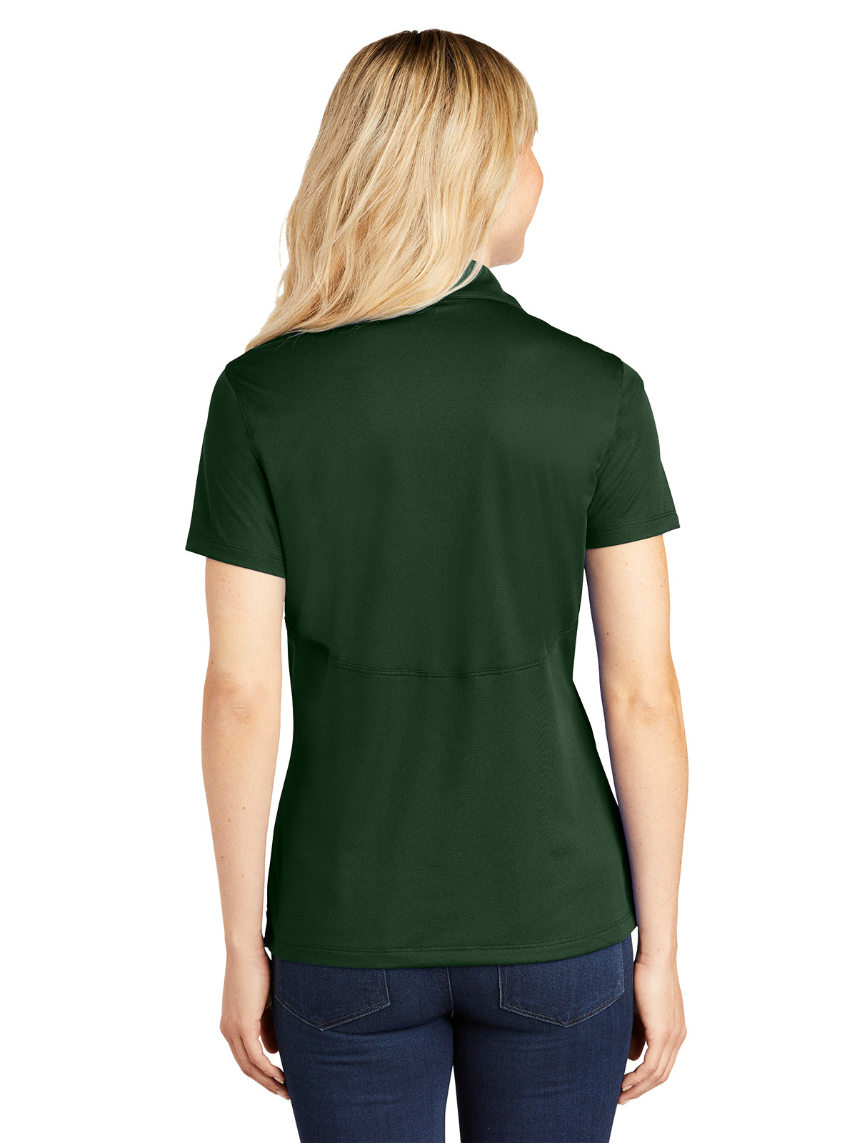 Women's Micropique Sport Polo - LST650 - Forest Green