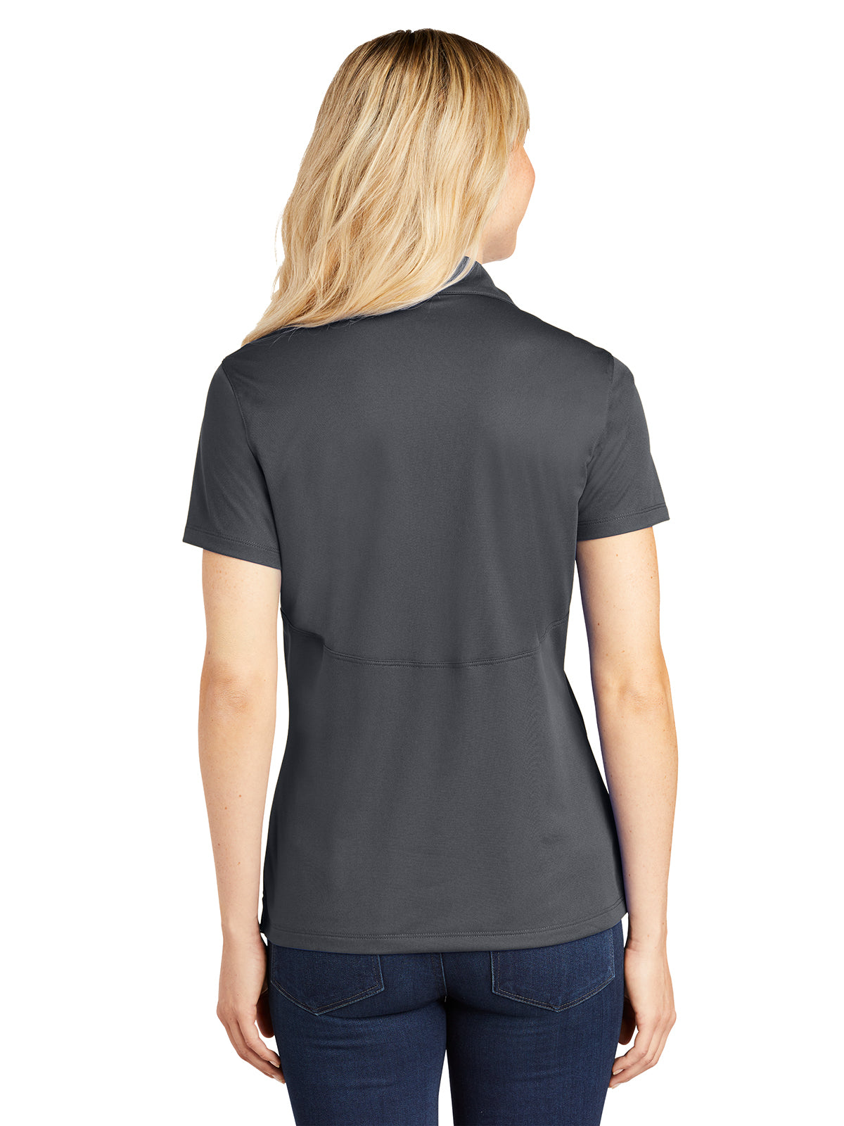 Women's Micropique Sport Polo - LST650 - Iron Grey