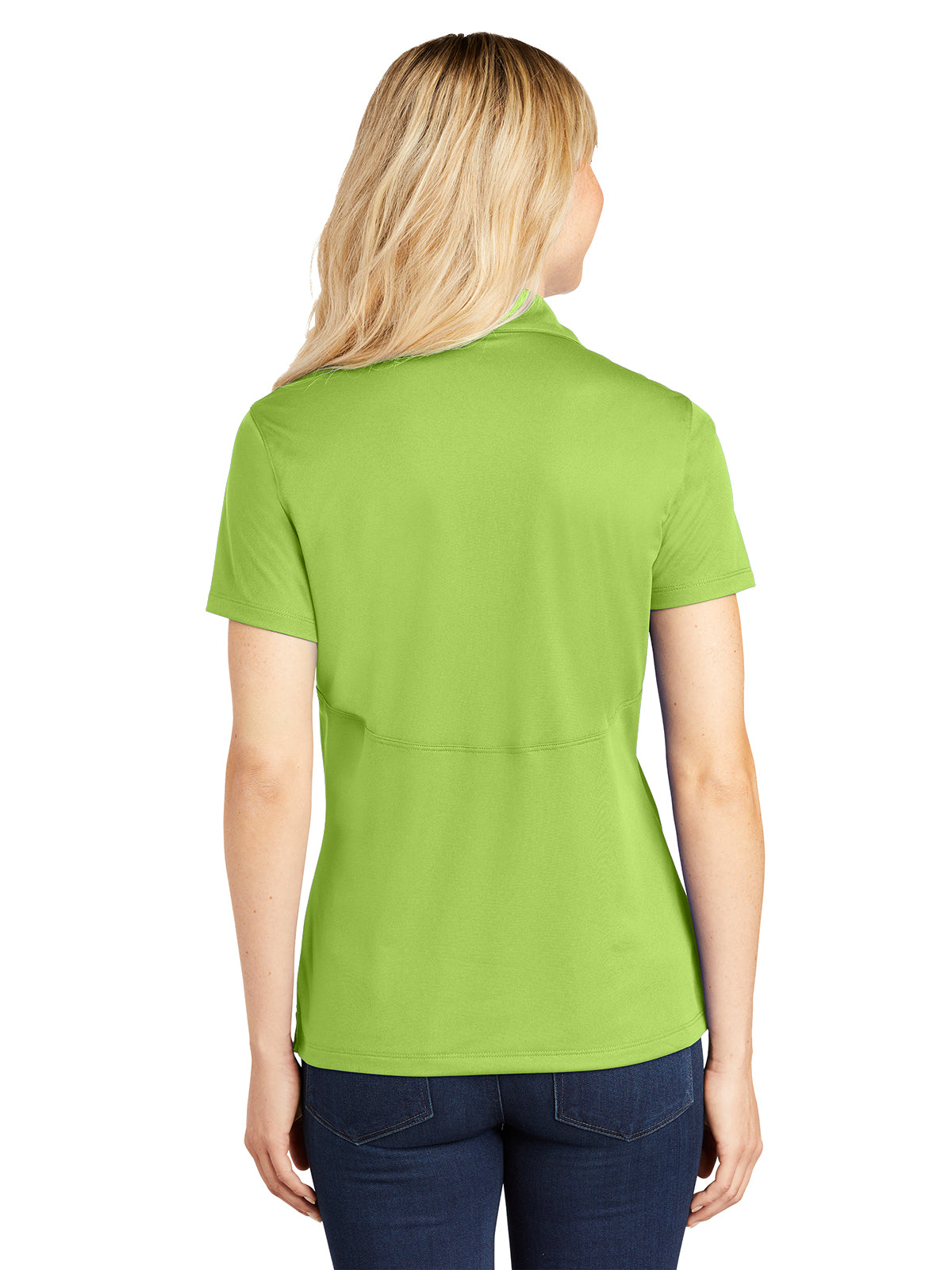 Women's Micropique Sport Polo - LST650 - Lime Shock