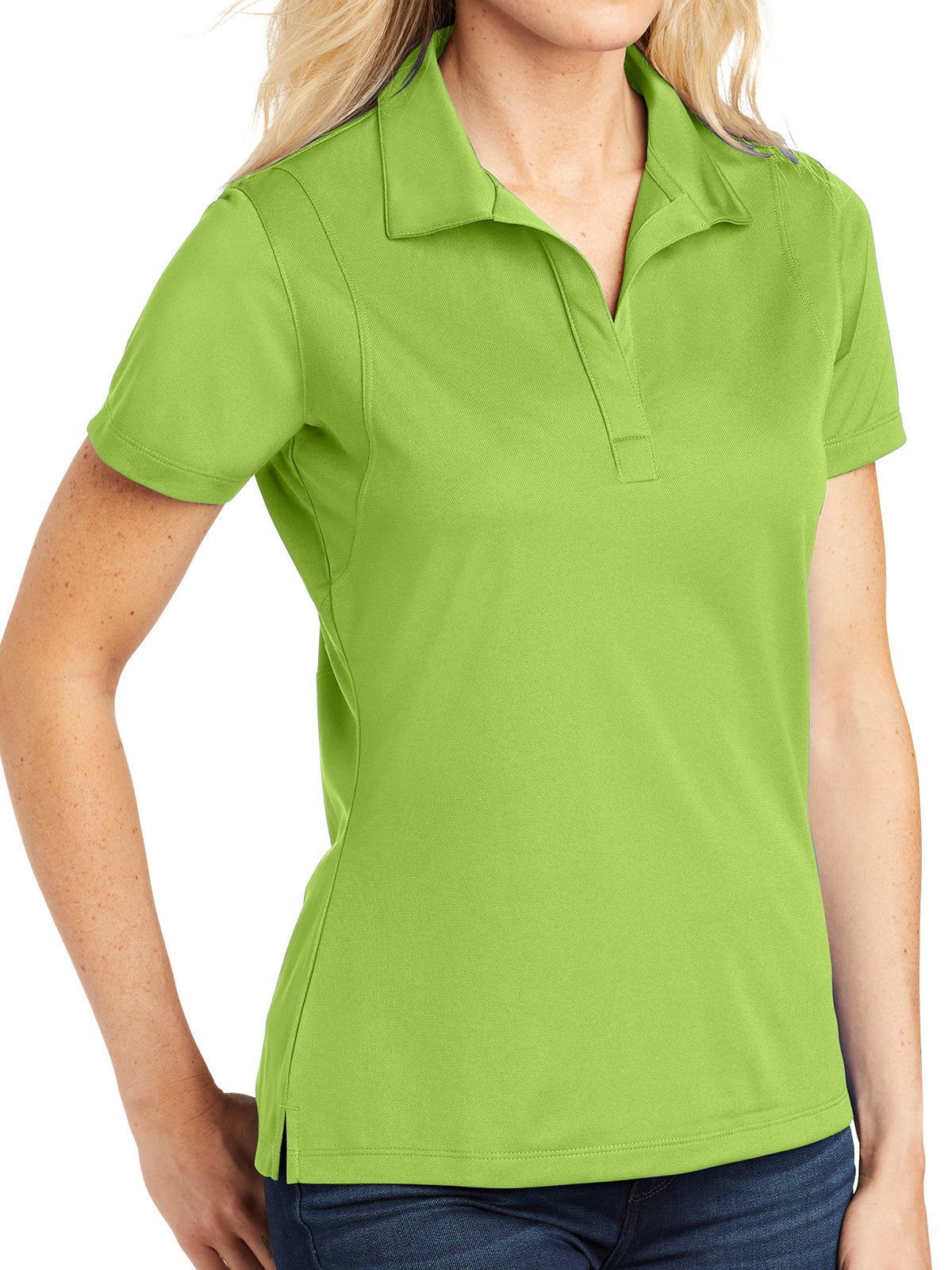 Women's Micropique Sport Polo - LST650 - Lime Shock
