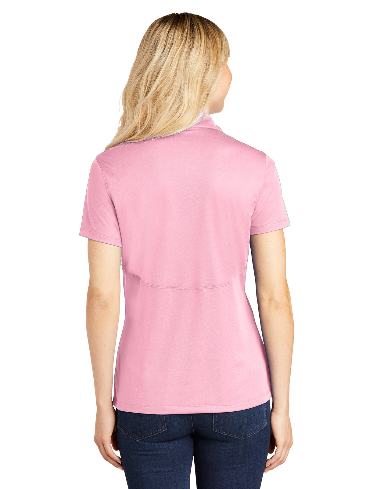 Women's Micropique Sport Polo - LST650 - Light Pink