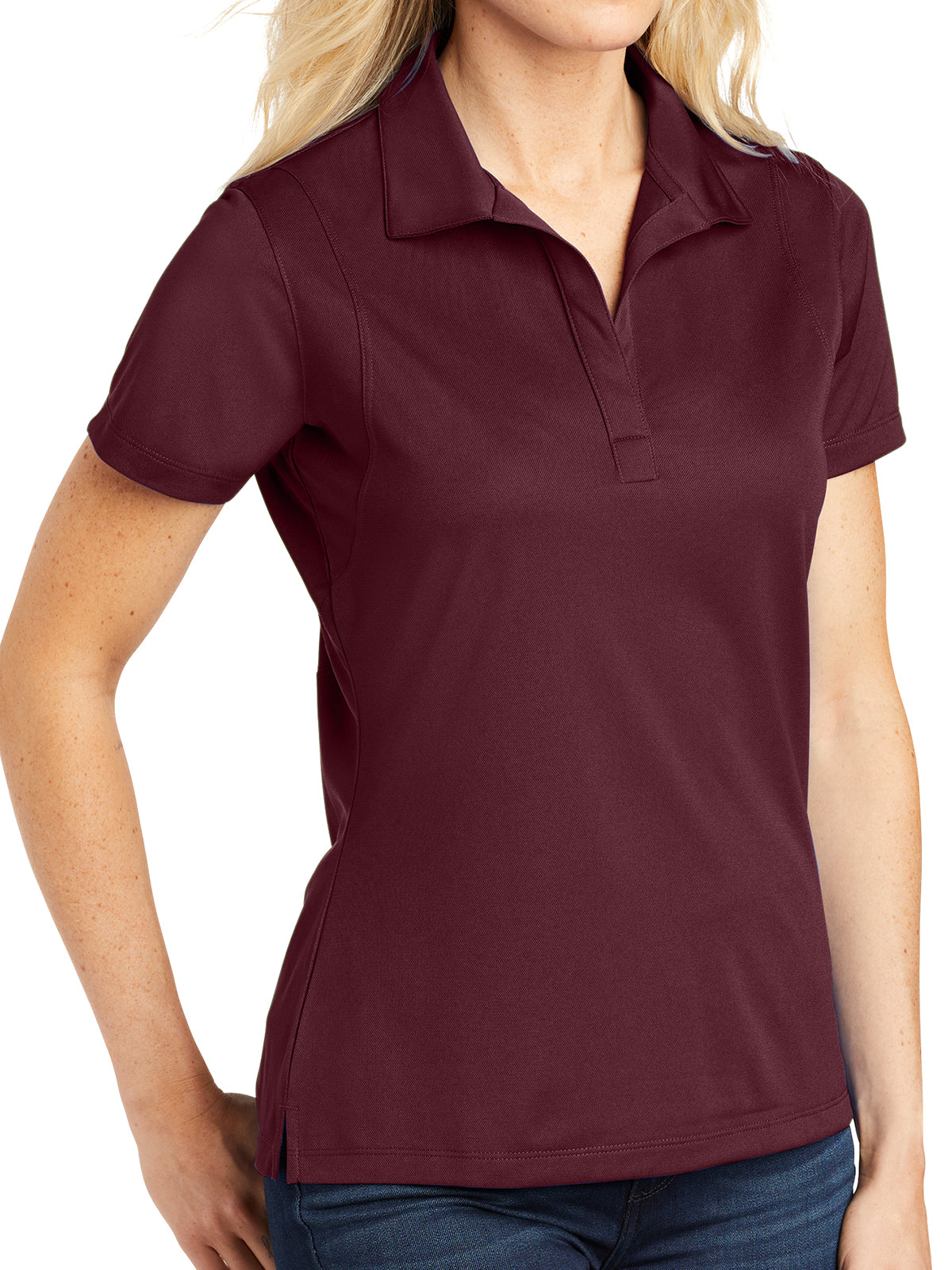 Women's Micropique Sport Polo - LST650 - Maroon