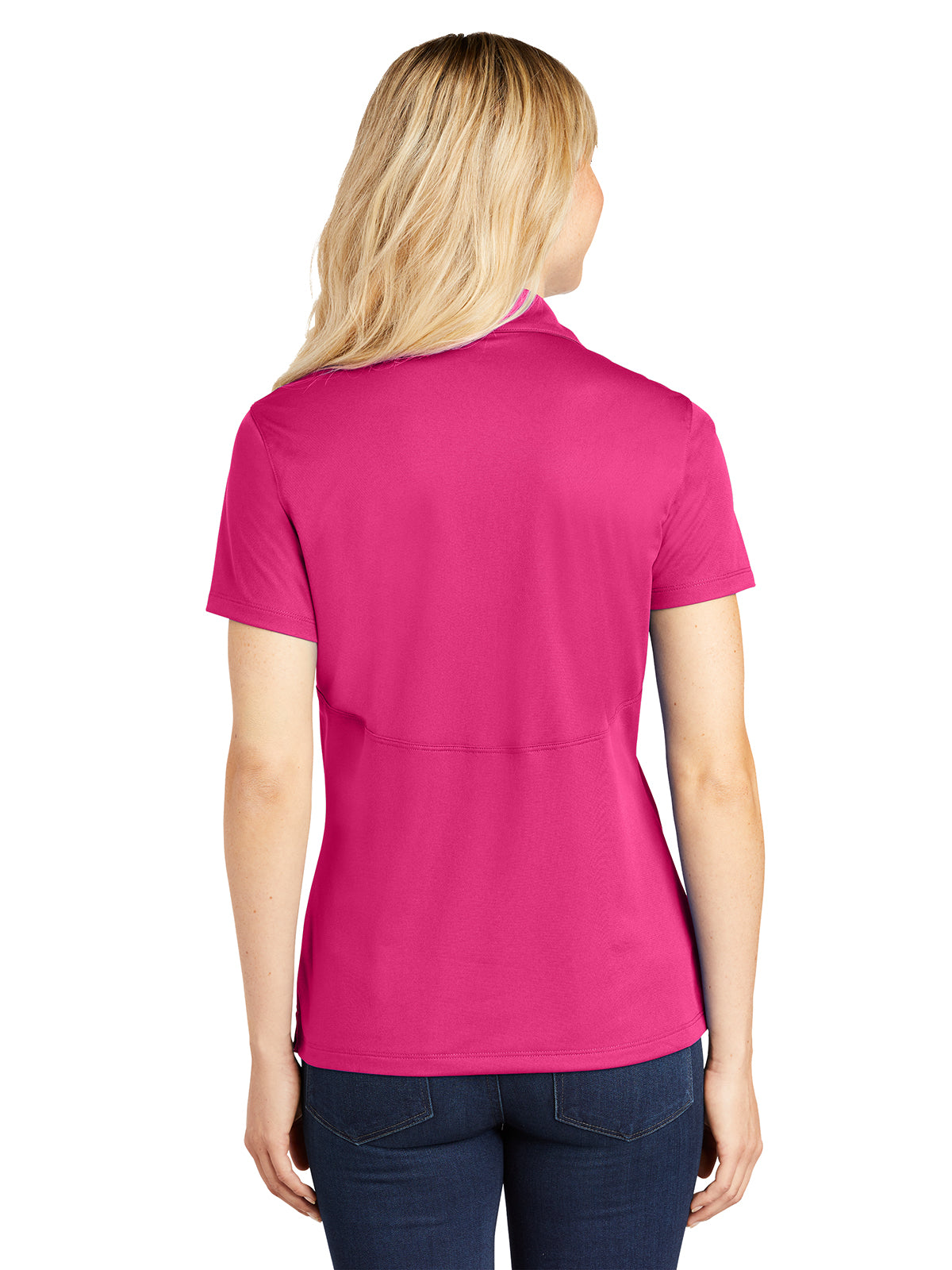 Women's Micropique Sport Polo - LST650 - Pink Raspberry