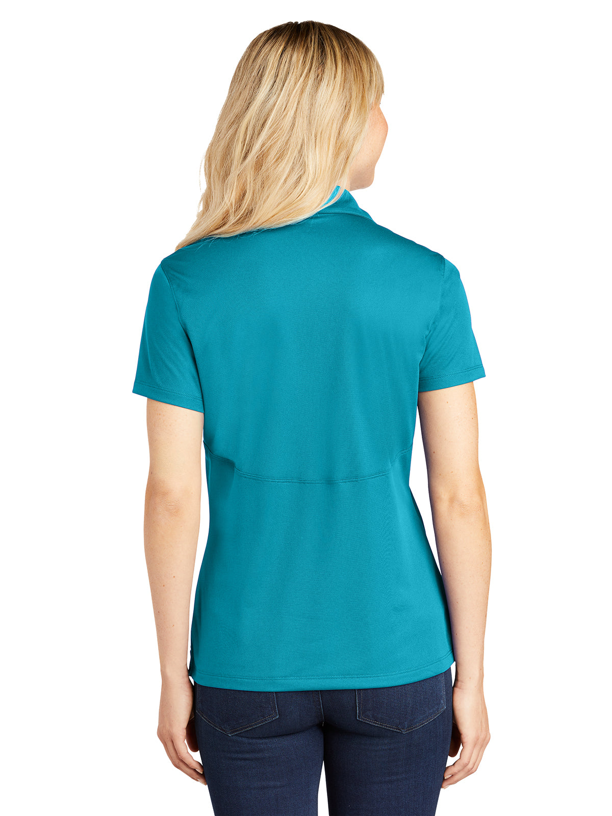 Women's Micropique Sport Polo - LST650 - Tropic Blue