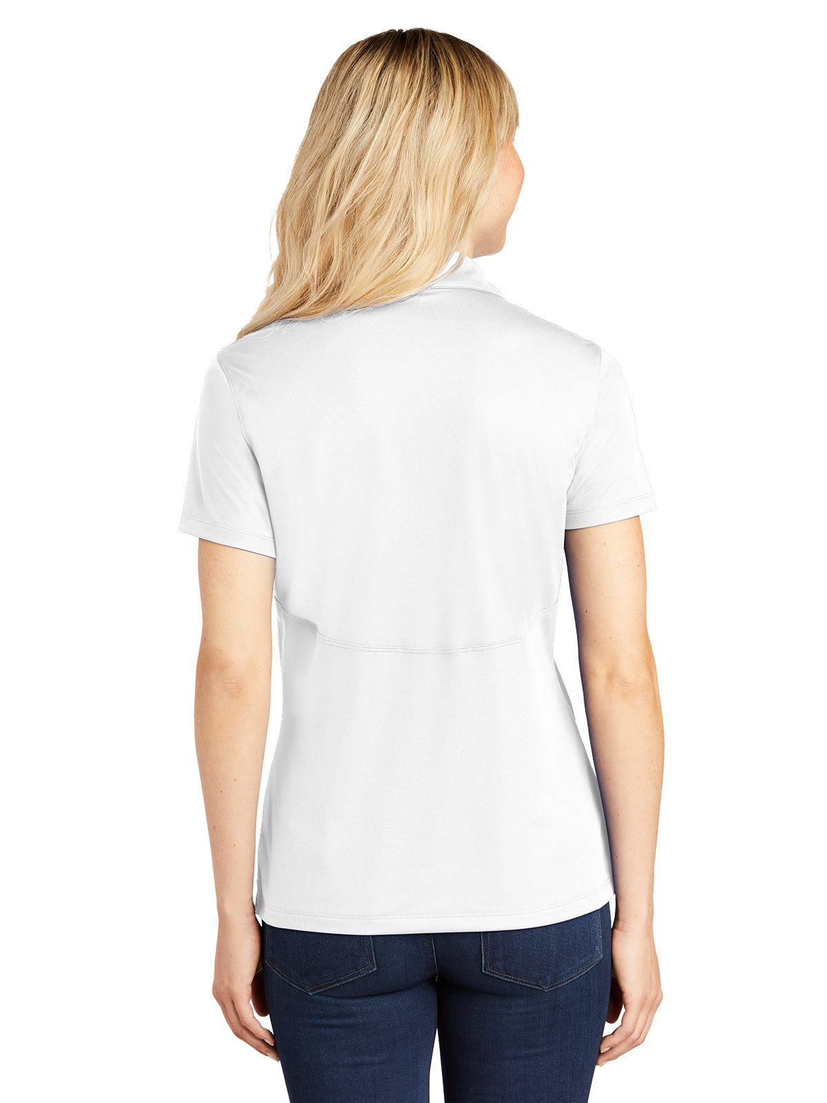 Women's Micropique Sport Polo - LST650 - White
