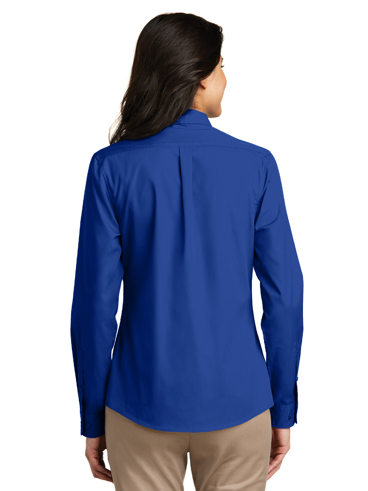 Women's Long Sleeve Poplin Shirt - LW100 - True Royal