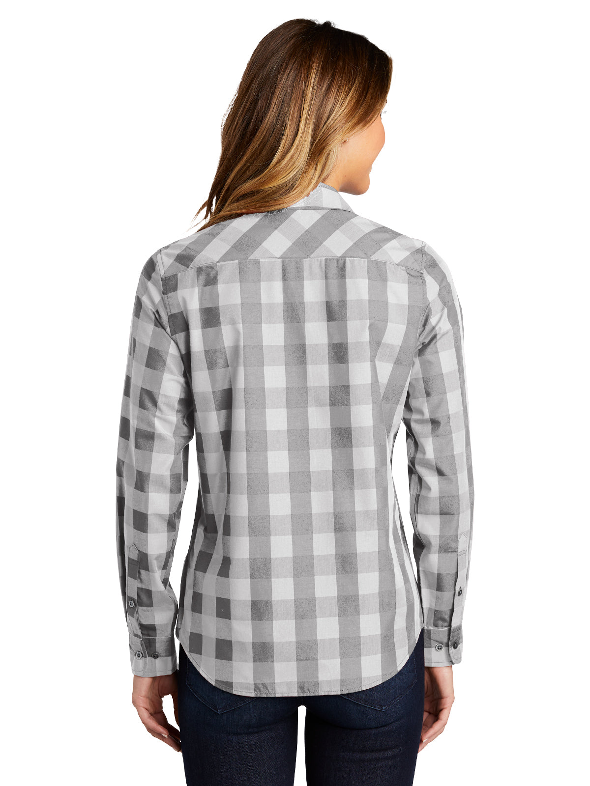 Women's Plaid Shirt - LW670 - Shadow Grey