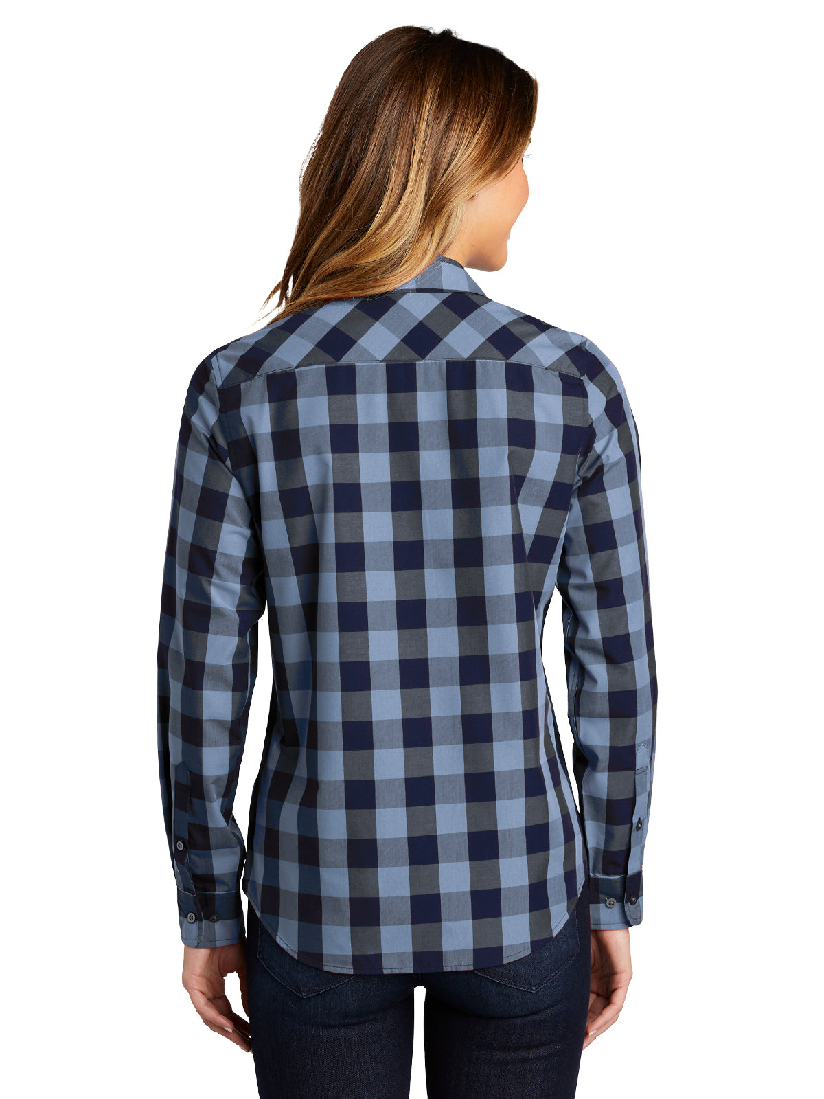 Women's Plaid Shirt - LW670 - True Navy