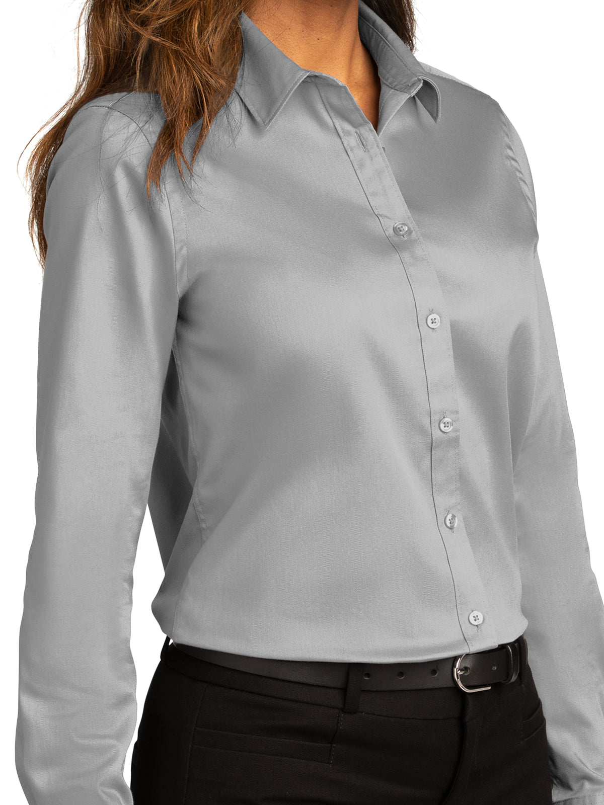 Women's Long Sleeve Shirt - LW808 - Gusty Grey