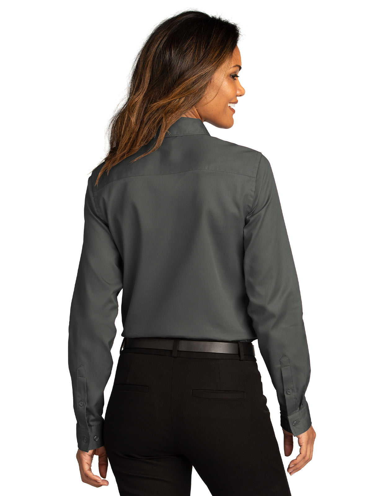 Women's Long Sleeve Shirt - LW808 - Storm Grey