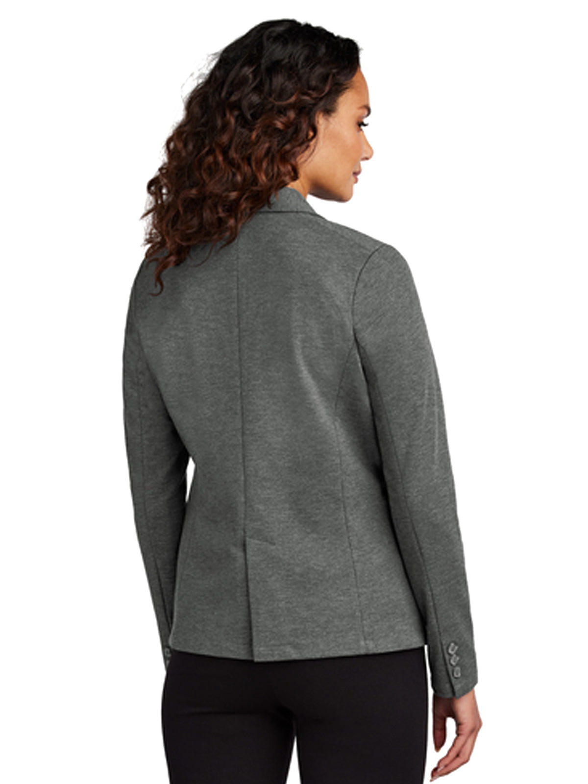 Women's 2-Pocket Knit Blazer - MM3031 - Storm Grey Heather