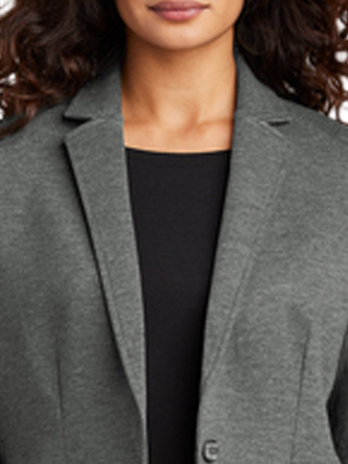 Women's 2-Pocket Knit Blazer - MM3031 - Storm Grey Heather