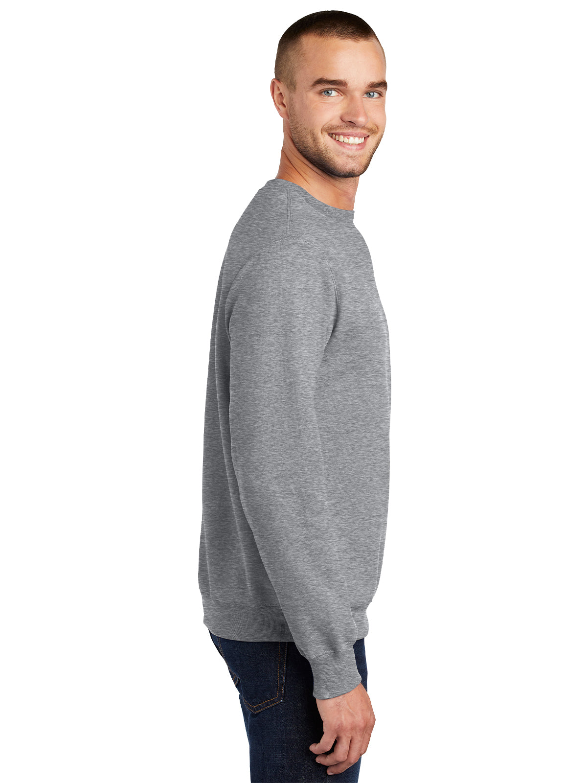 Men's Essential Fleece Crewneck Sweatshirt - PC90 - Athletic Heather
