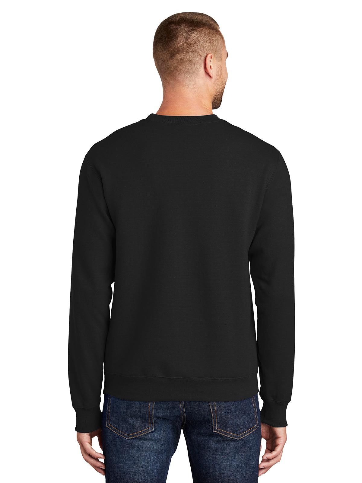 Men's Essential Fleece Crewneck Sweatshirt - PC90 - Jet Black