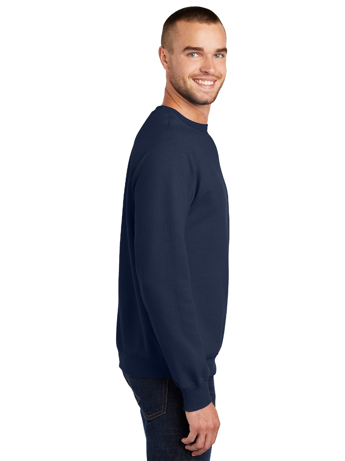 Men's Essential Fleece Crewneck Sweatshirt - PC90 - Navy