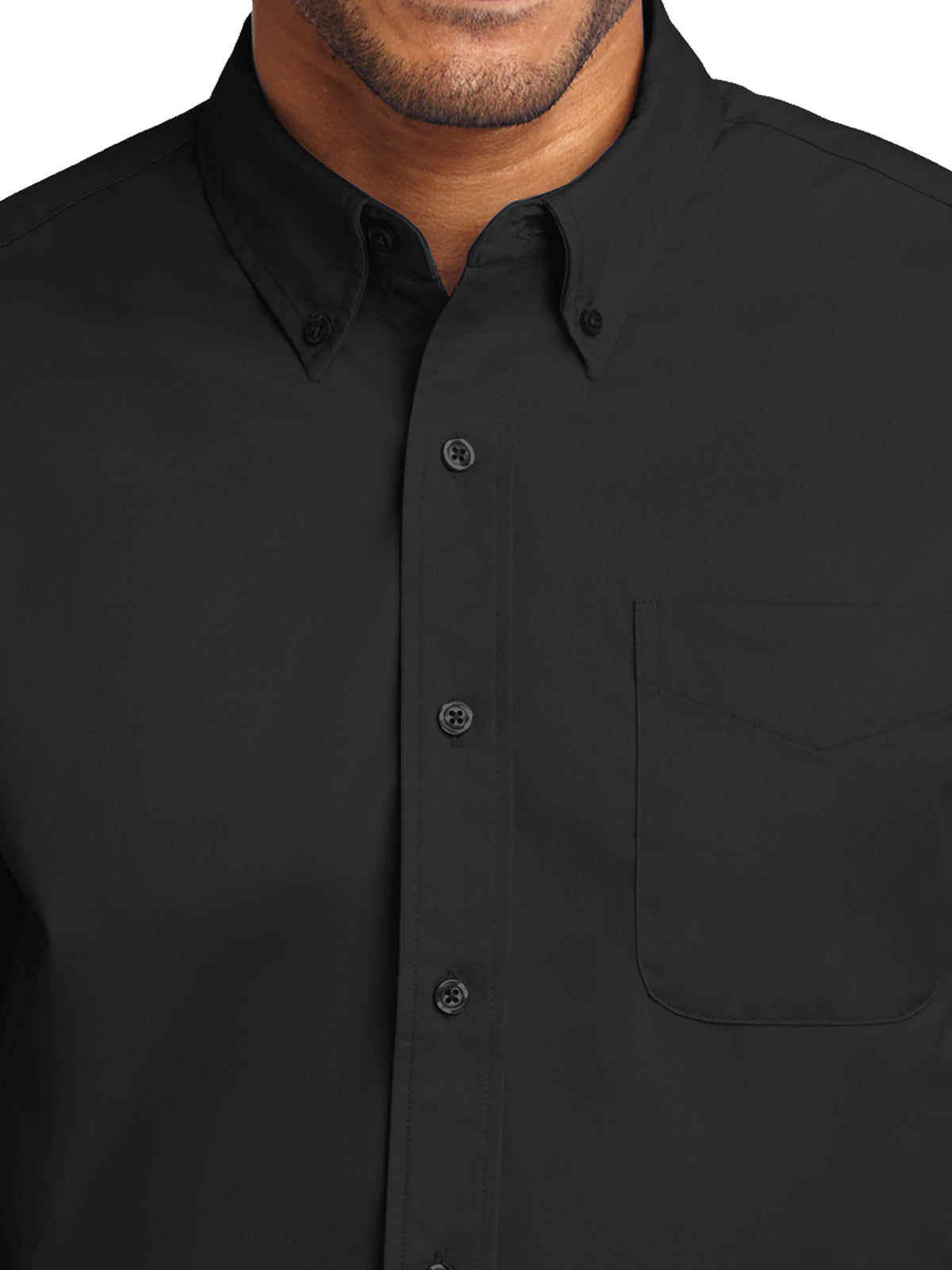 Men's Easy Care Shirt - S608 - Black/Light Stone