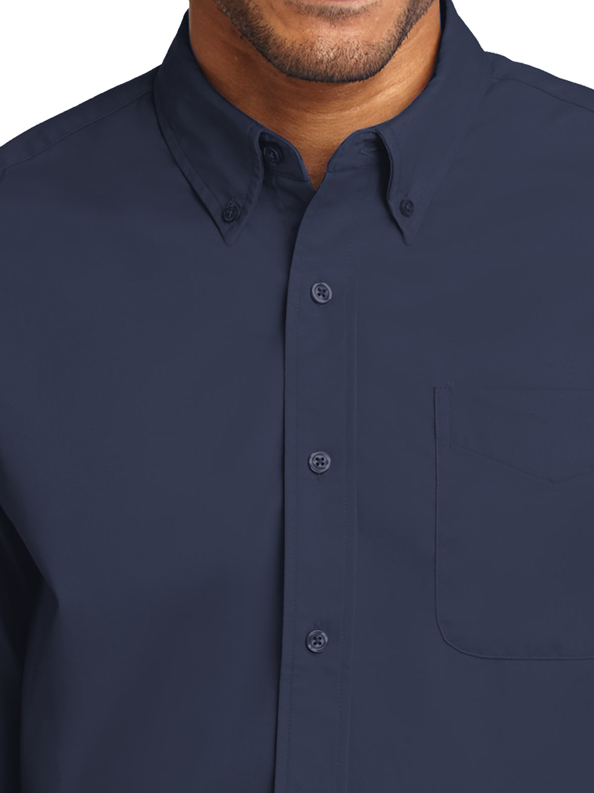 Men's Easy Care Shirt - S608 - Navy/Light Stone