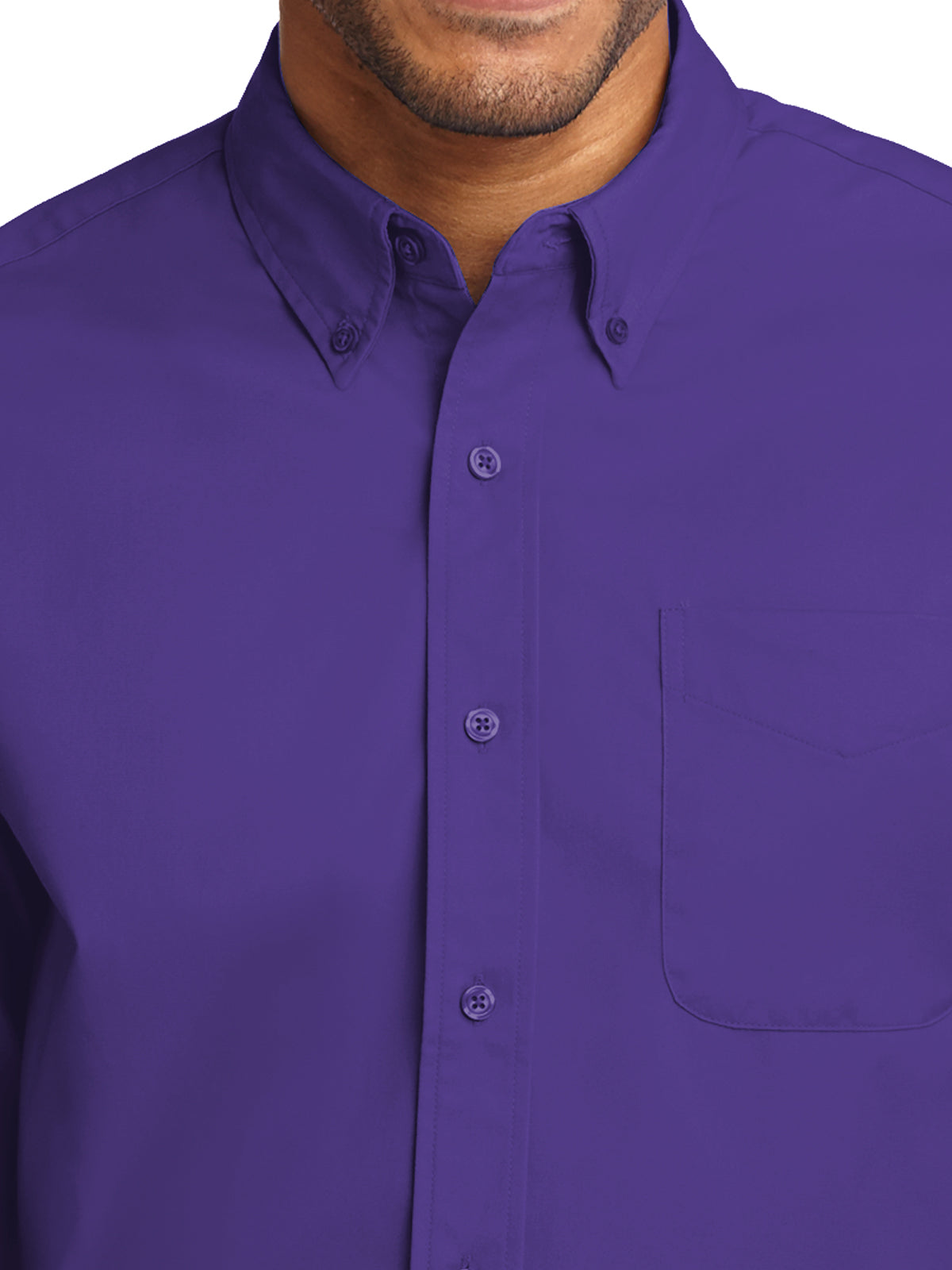 Men's Easy Care Shirt - S608 - Purple/Light Stone