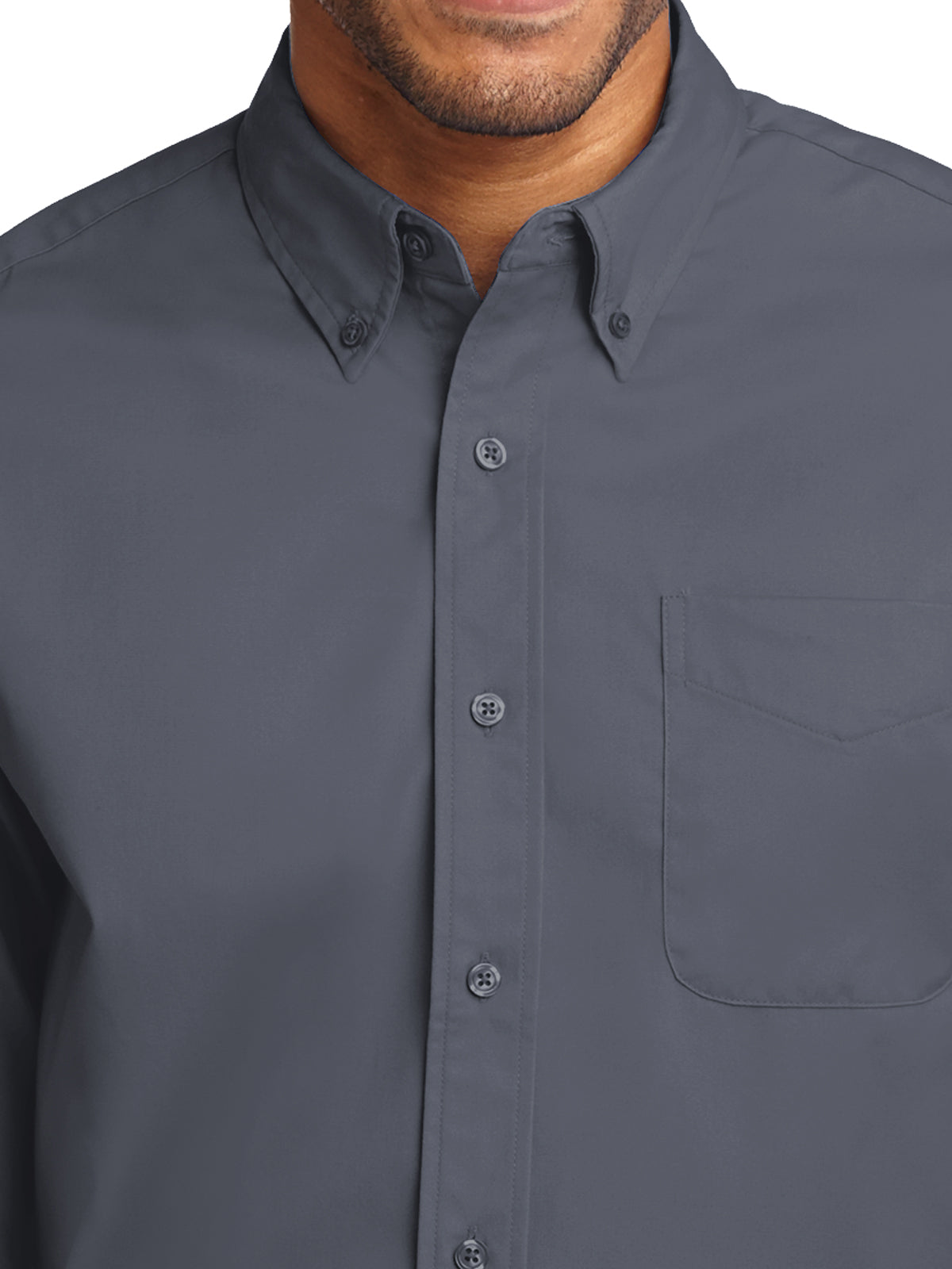 Men's Easy Care Shirt - S608 - Steel Grey/Light Stone