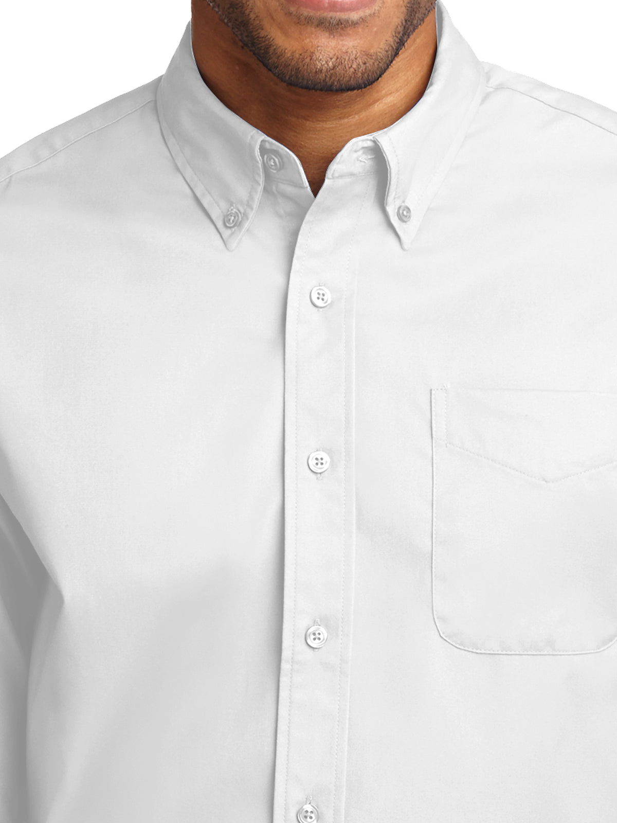 Men's Easy Care Shirt - S608 - White/Light Stone