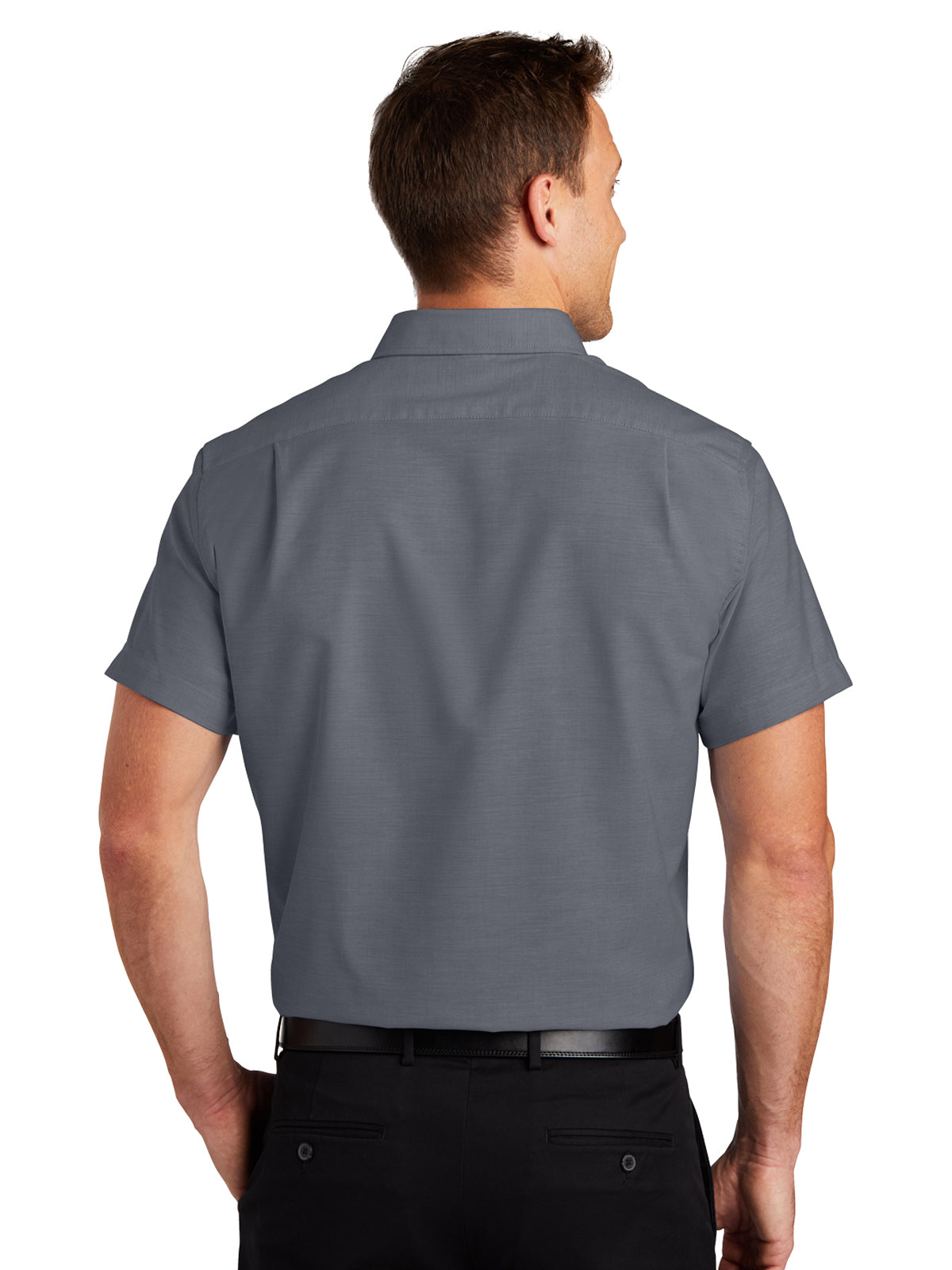 Men's Short Sleeve Oxford Shirt - S659 - Black
