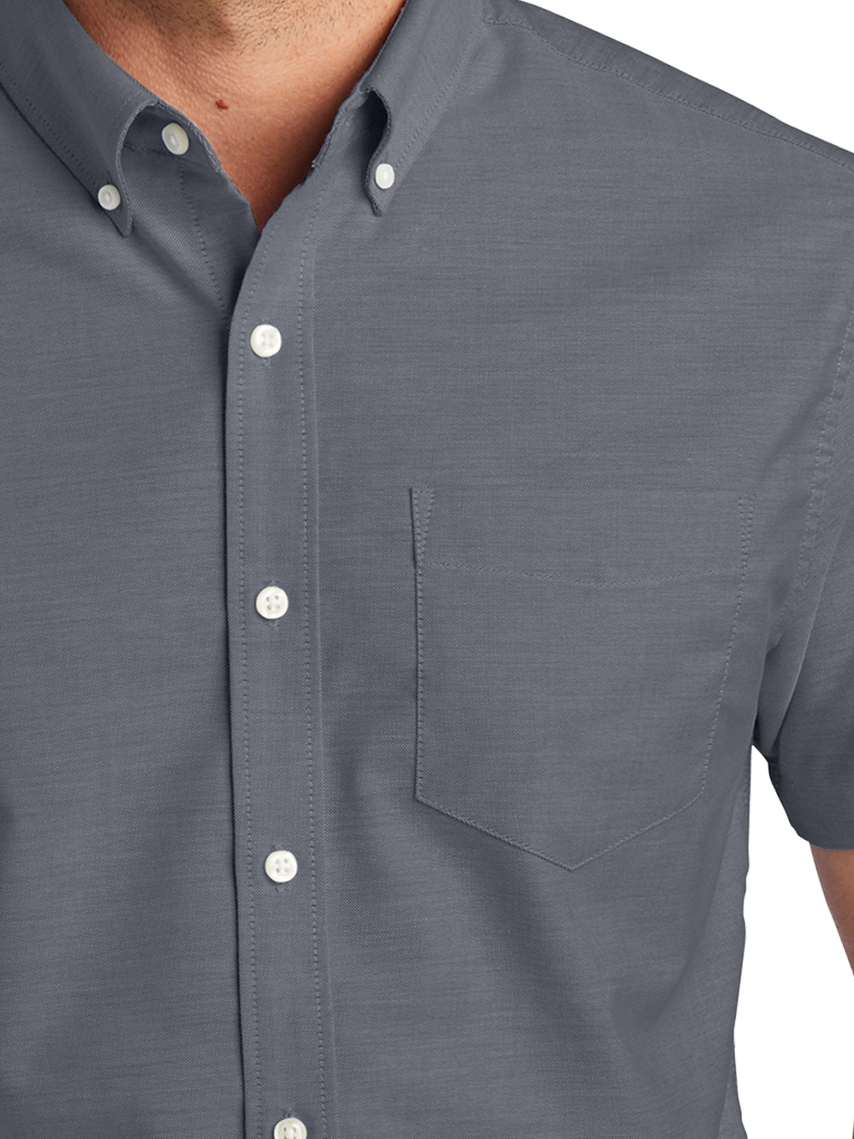 Men's Short Sleeve Oxford Shirt - S659 - Black