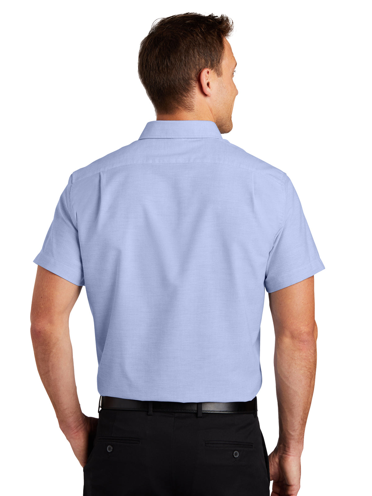 Men's Short Sleeve Oxford Shirt - S659 - Oxford Blue