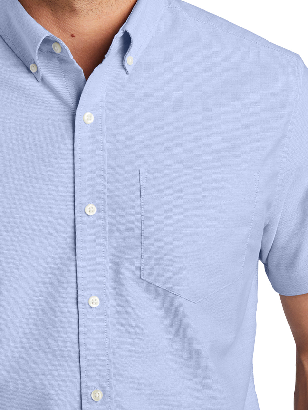 Men's Short Sleeve Oxford Shirt - S659 - Oxford Blue