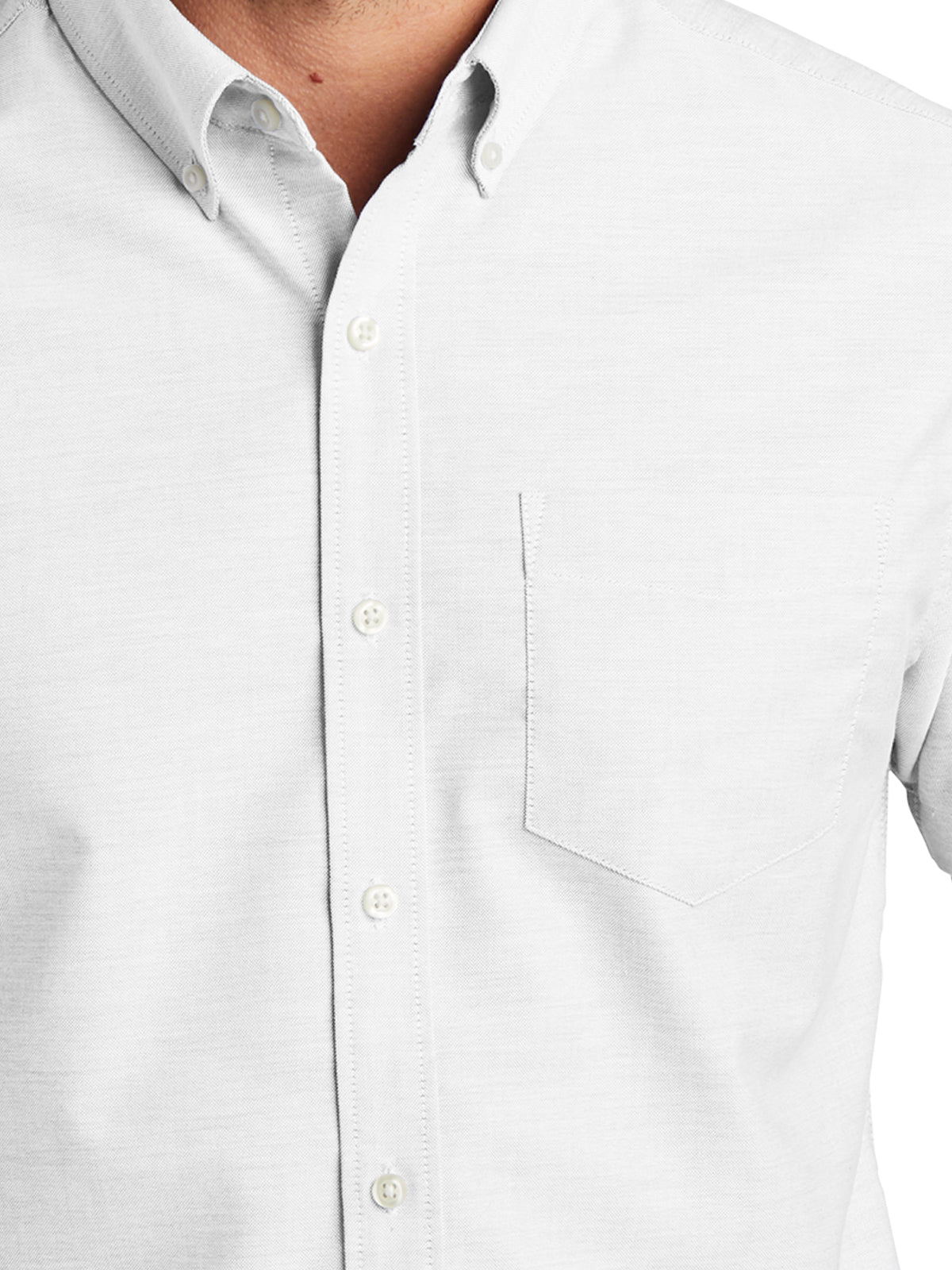 Men's Short Sleeve Oxford Shirt - S659 - White