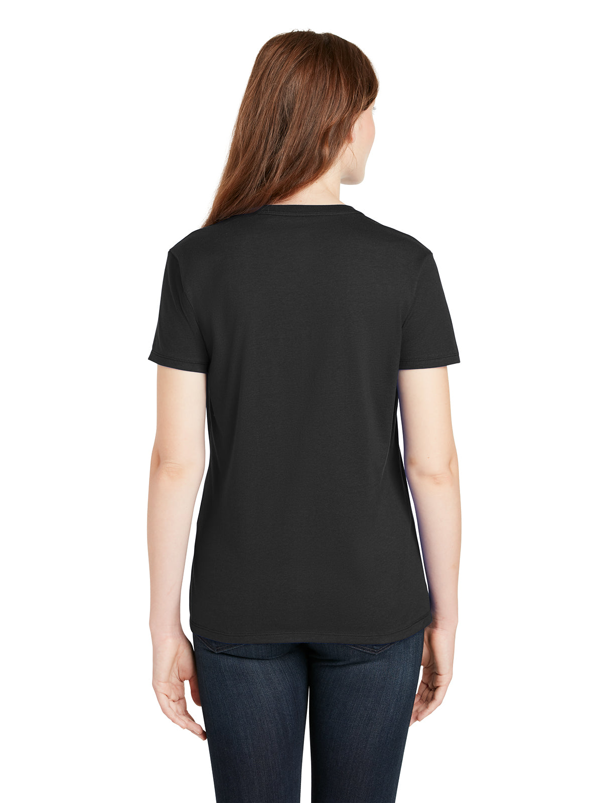 Women's Pocketless Cotton T-Shirt - SL04 - Black