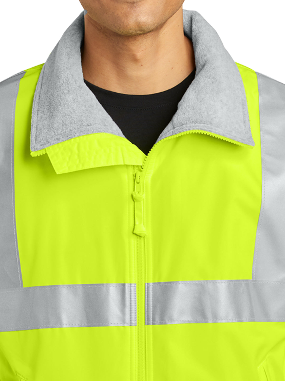 Men's Enhanced Visibility Jacket - SRJ754 - Safety Yellow/Reflective
