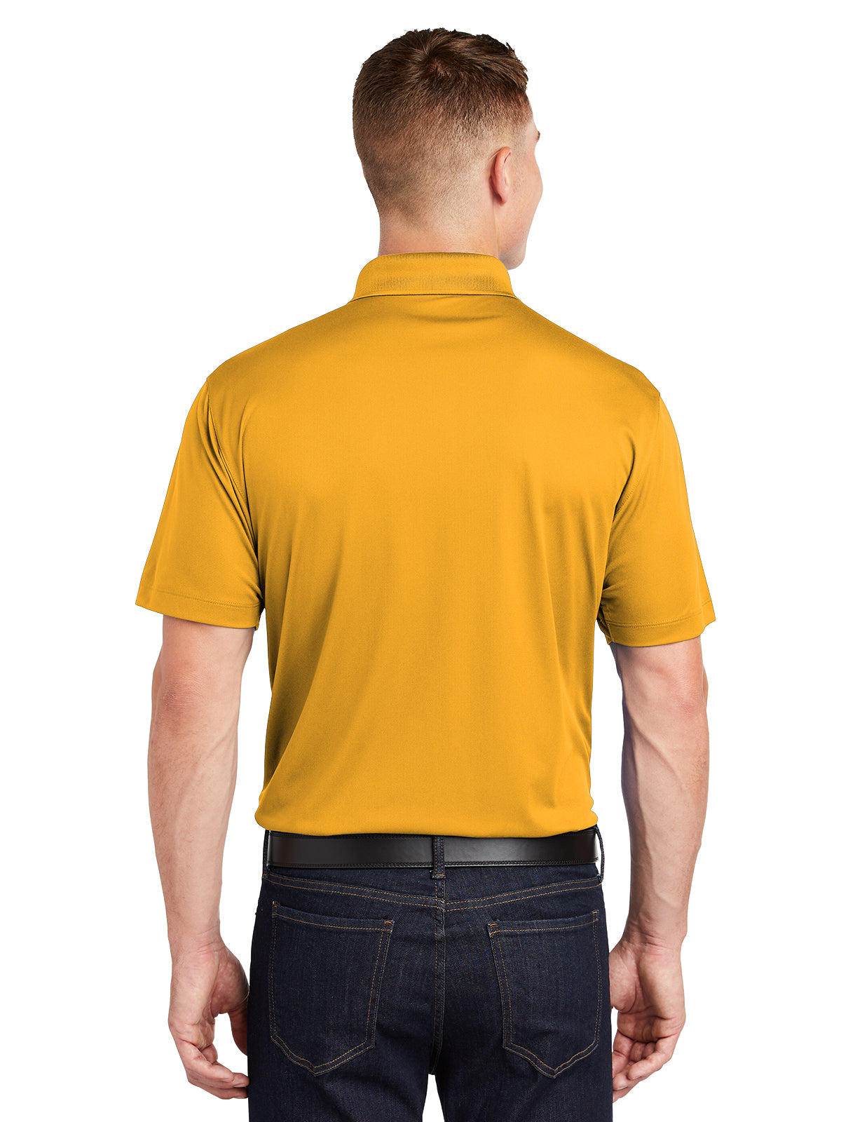 Men's Three-Button Micropique Polo - ST650 - Gold