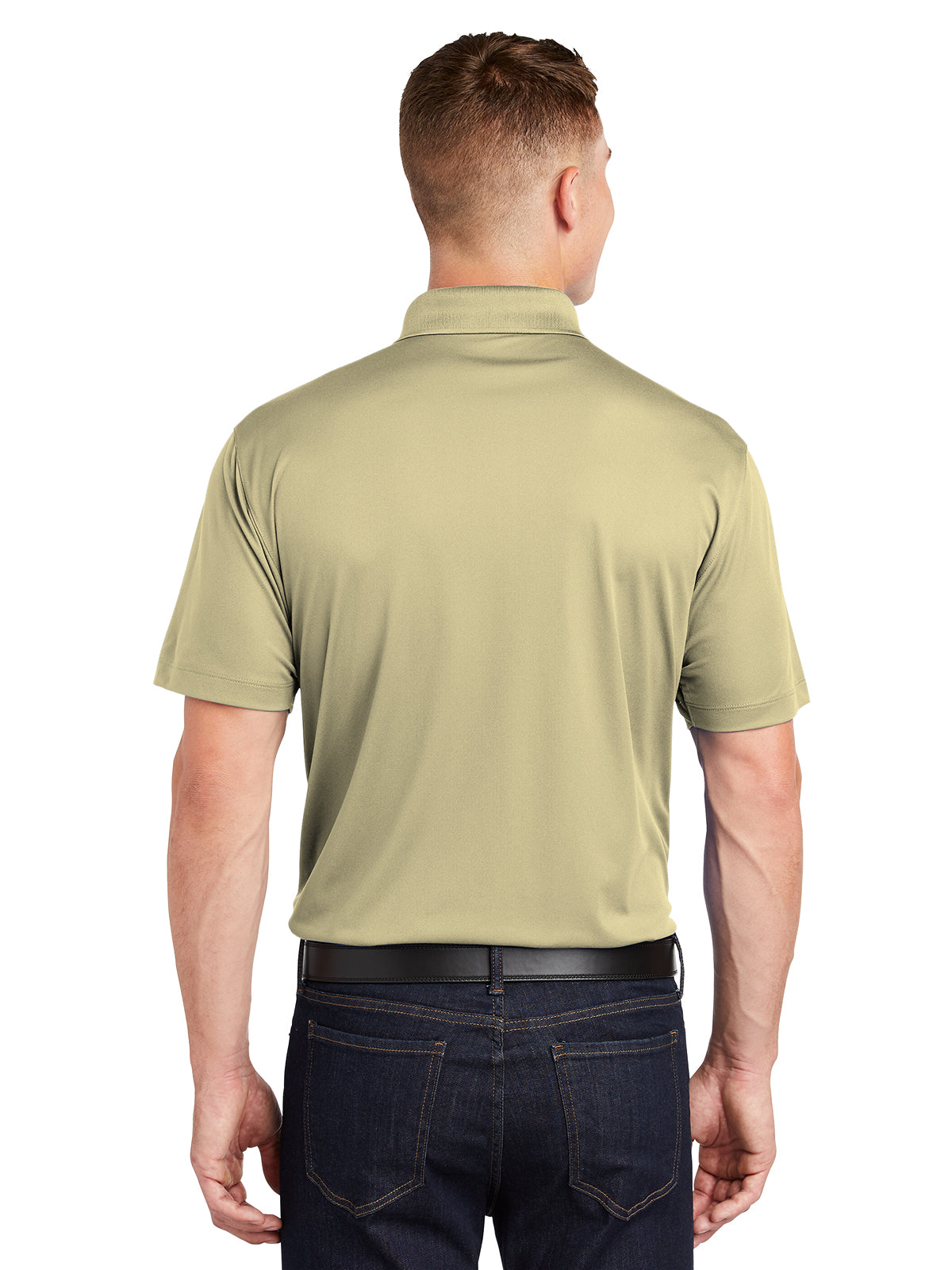 Men's Three-Button Micropique Polo - ST650 - Vegas Gold