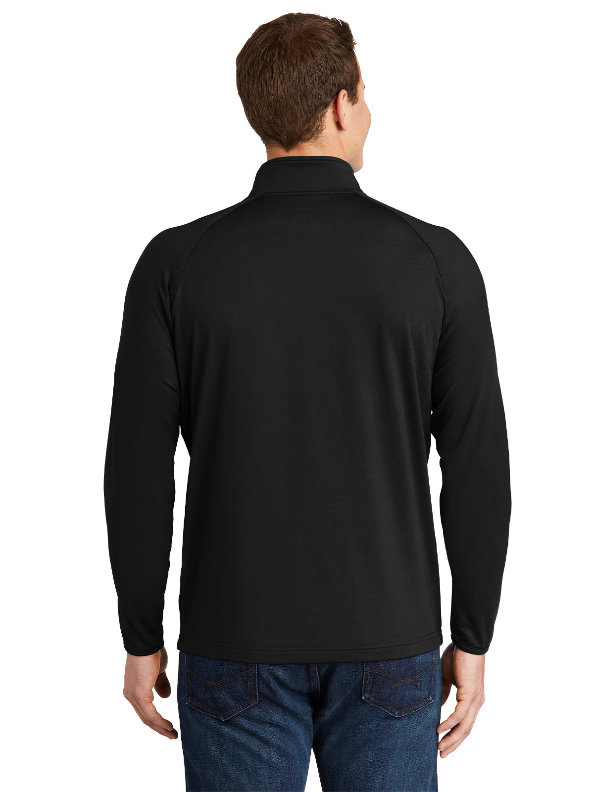 Men's Stretch 1/4-Zip Pullover - ST850 - Black