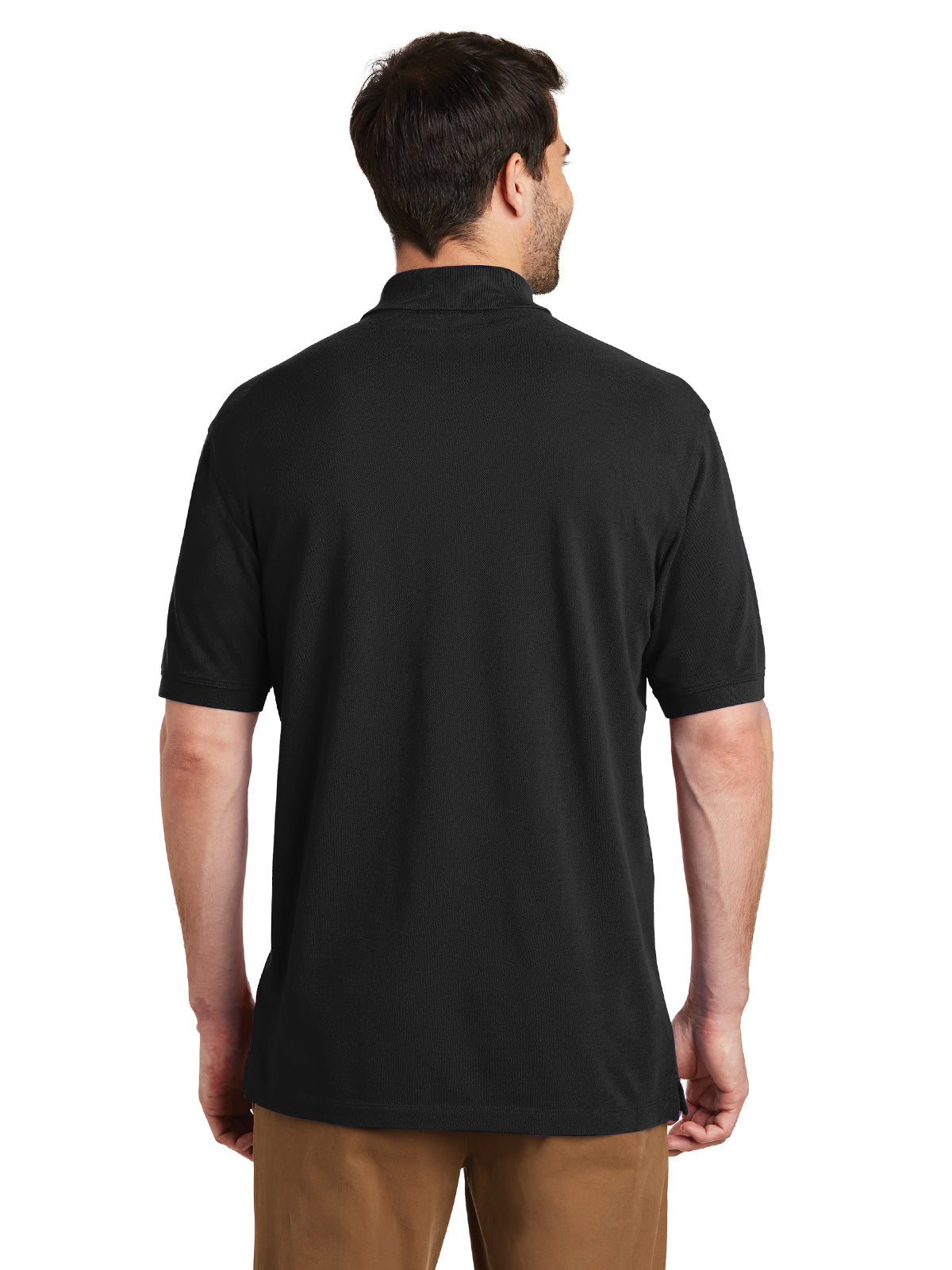 Men's Tall Cotton Polo - TK8000 - Black