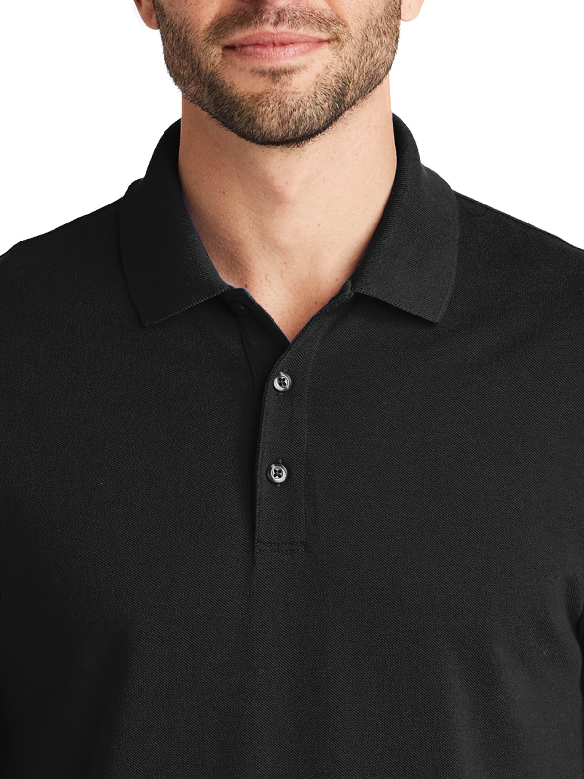 Men's Tall Cotton Polo - TK8000 - Black