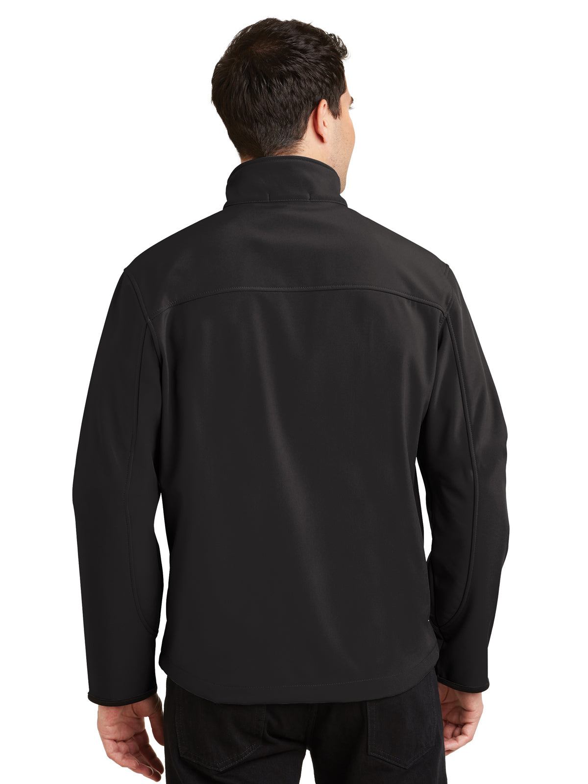 Men's Tall Glacier® Soft Shell Jacket - TLJ790 - Black/Chrome