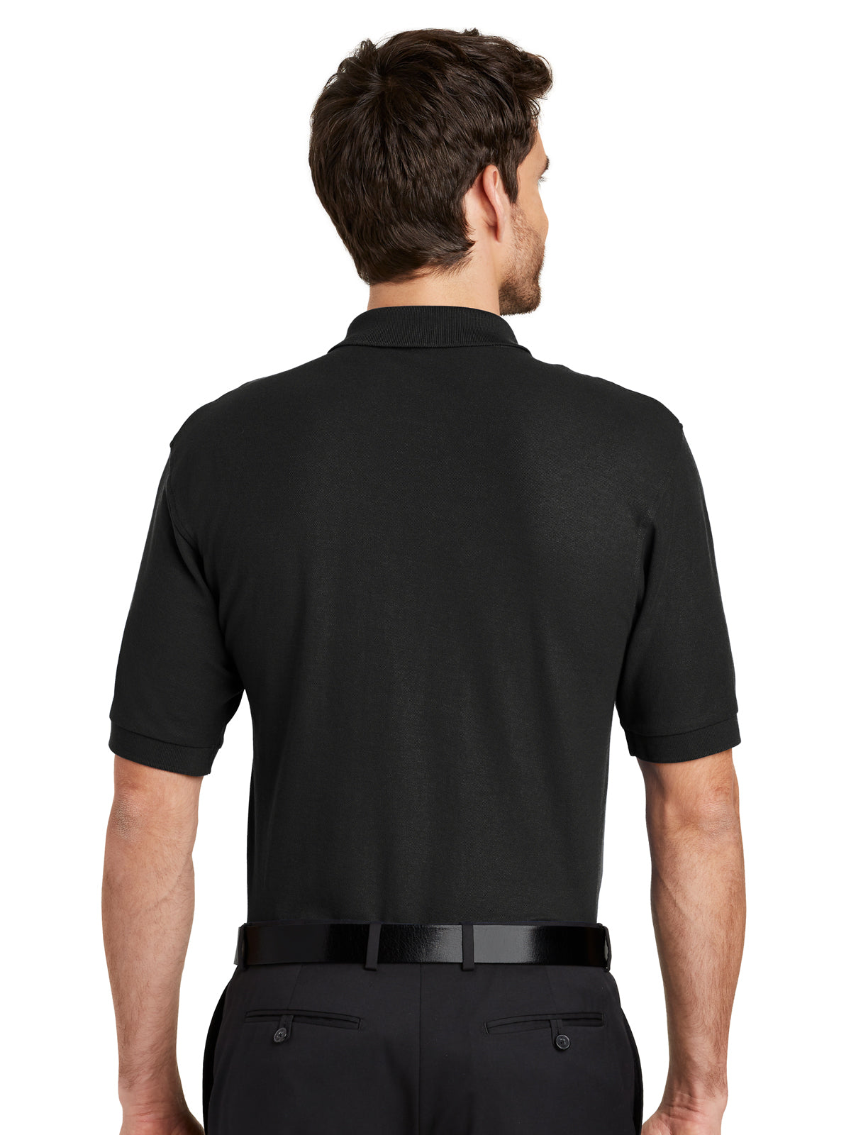 Men's Tall Silk Touch Polo Shirt - TLK500 - Black